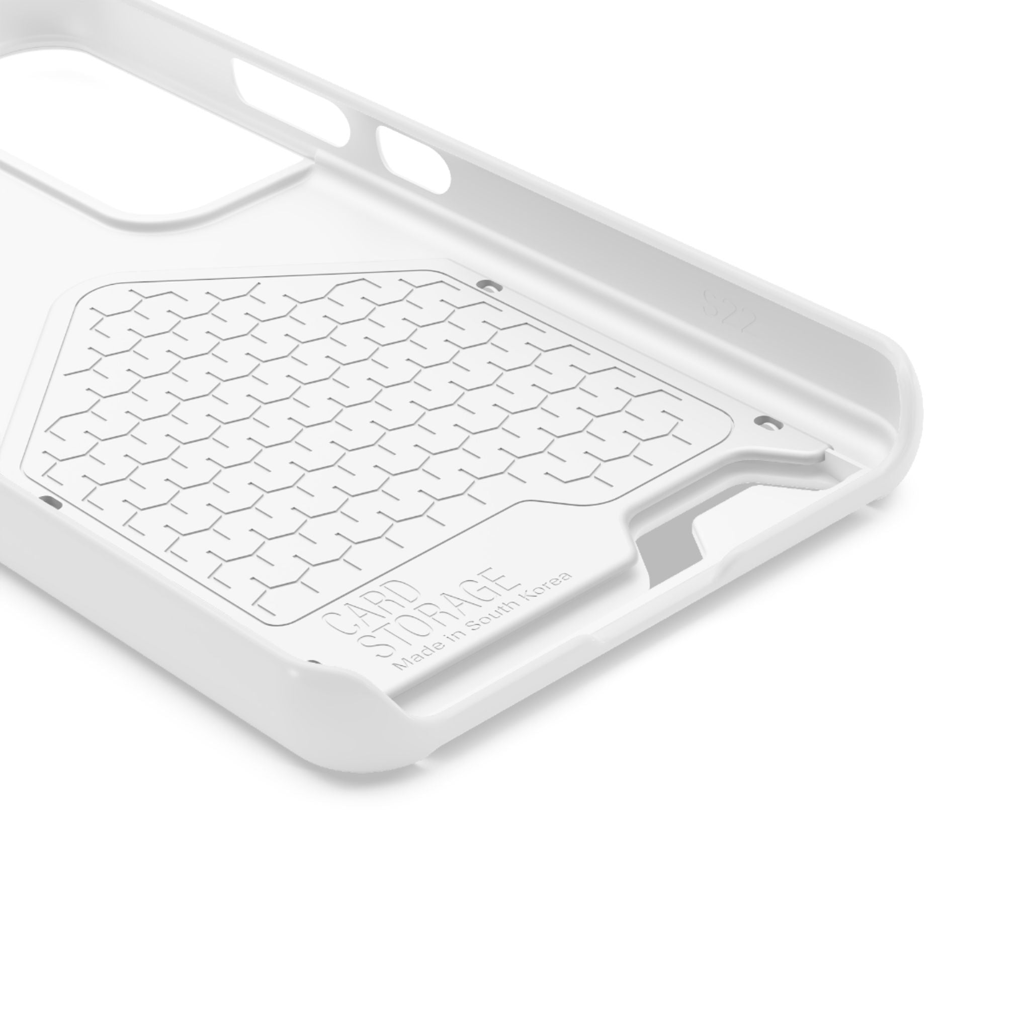 Keep the Faith | Galaxy S22 Case w/ Card Holder | Pearl White