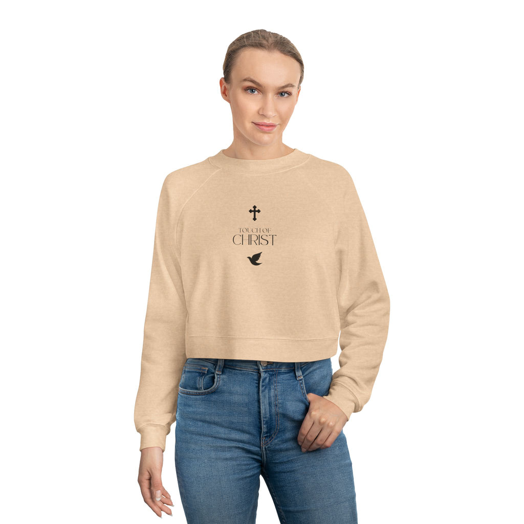 Touch of Christ | Cropped Fleece Pullover | Sand