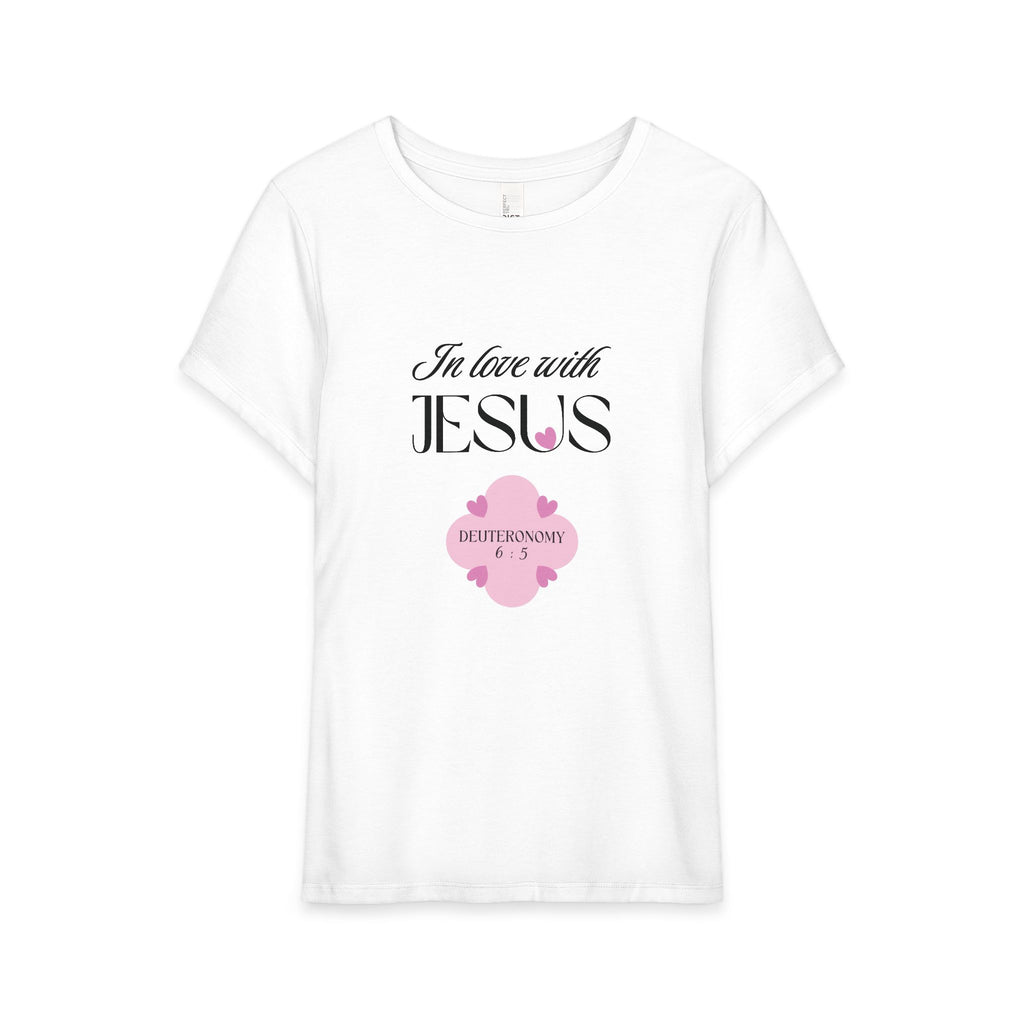 In Love with Jesus | Women's Tee | Pearl White
