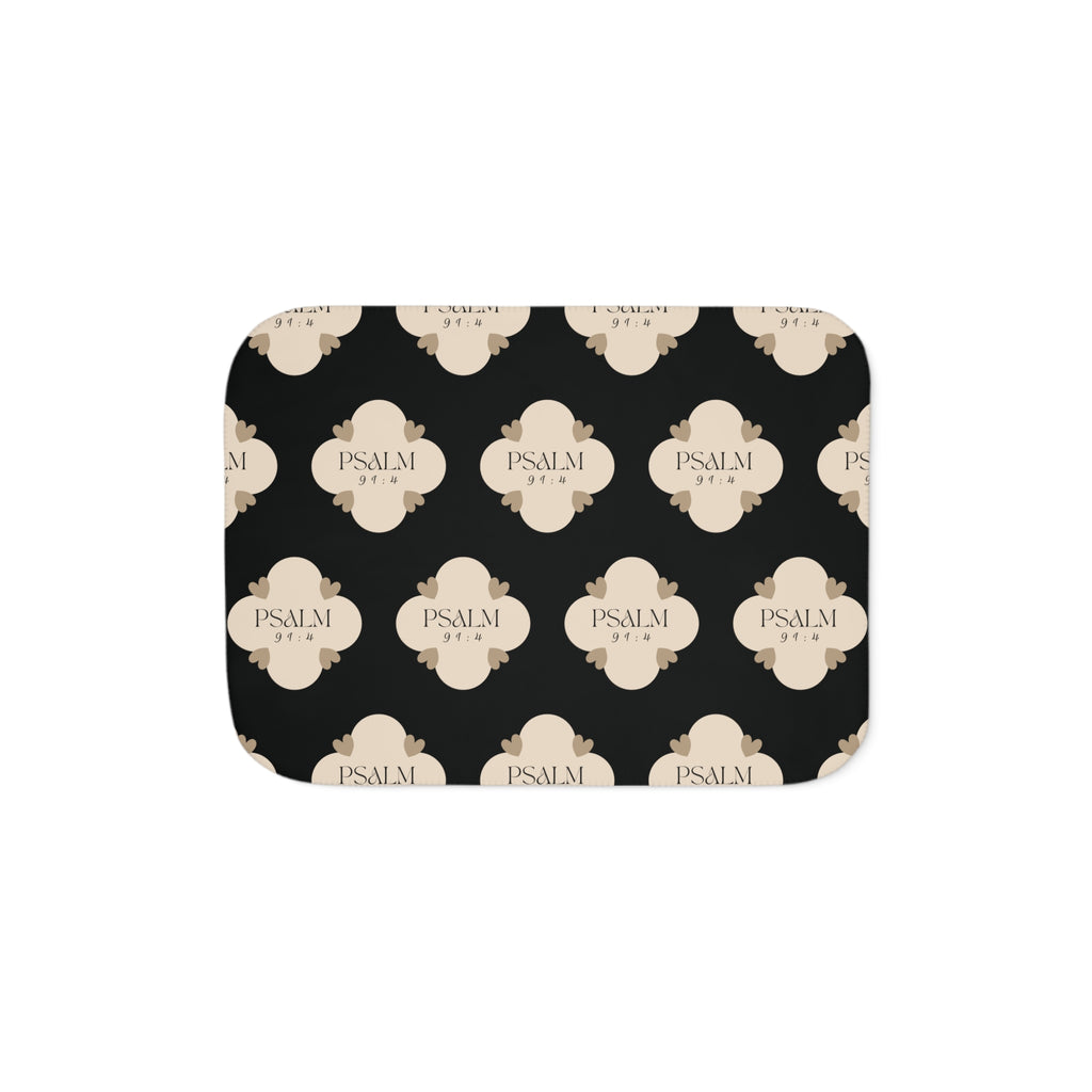 Psalm 91:4 | Sherpa Fleece Blanket | Sandy Brown