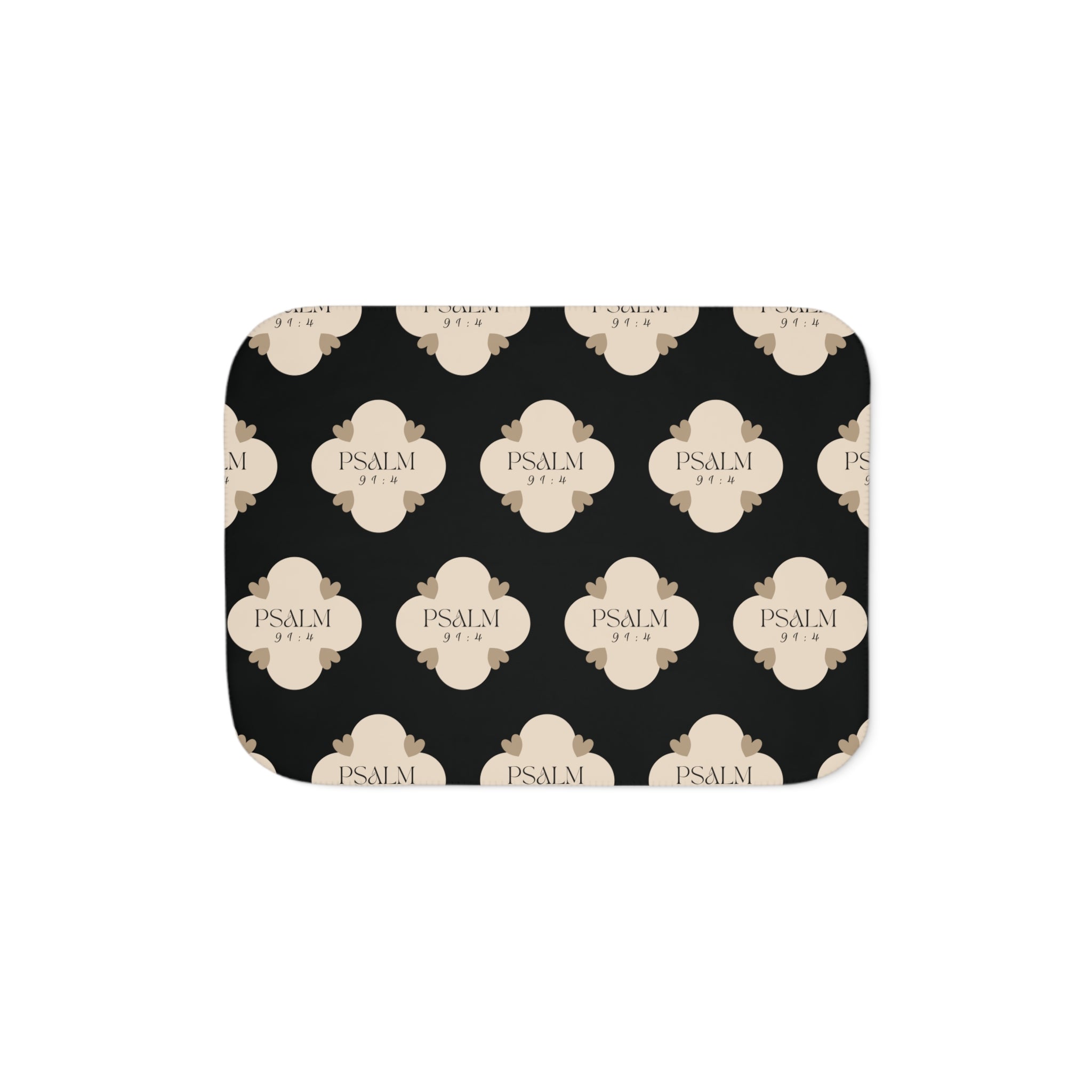 Psalm 91:4 | Sherpa Fleece Blanket | Sandy Brown