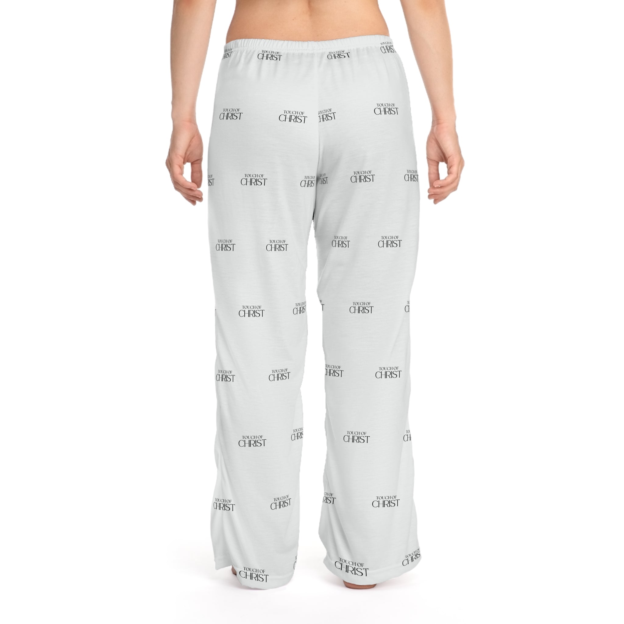 Touch of Christ Crest | Womens Pajama Bottoms | White