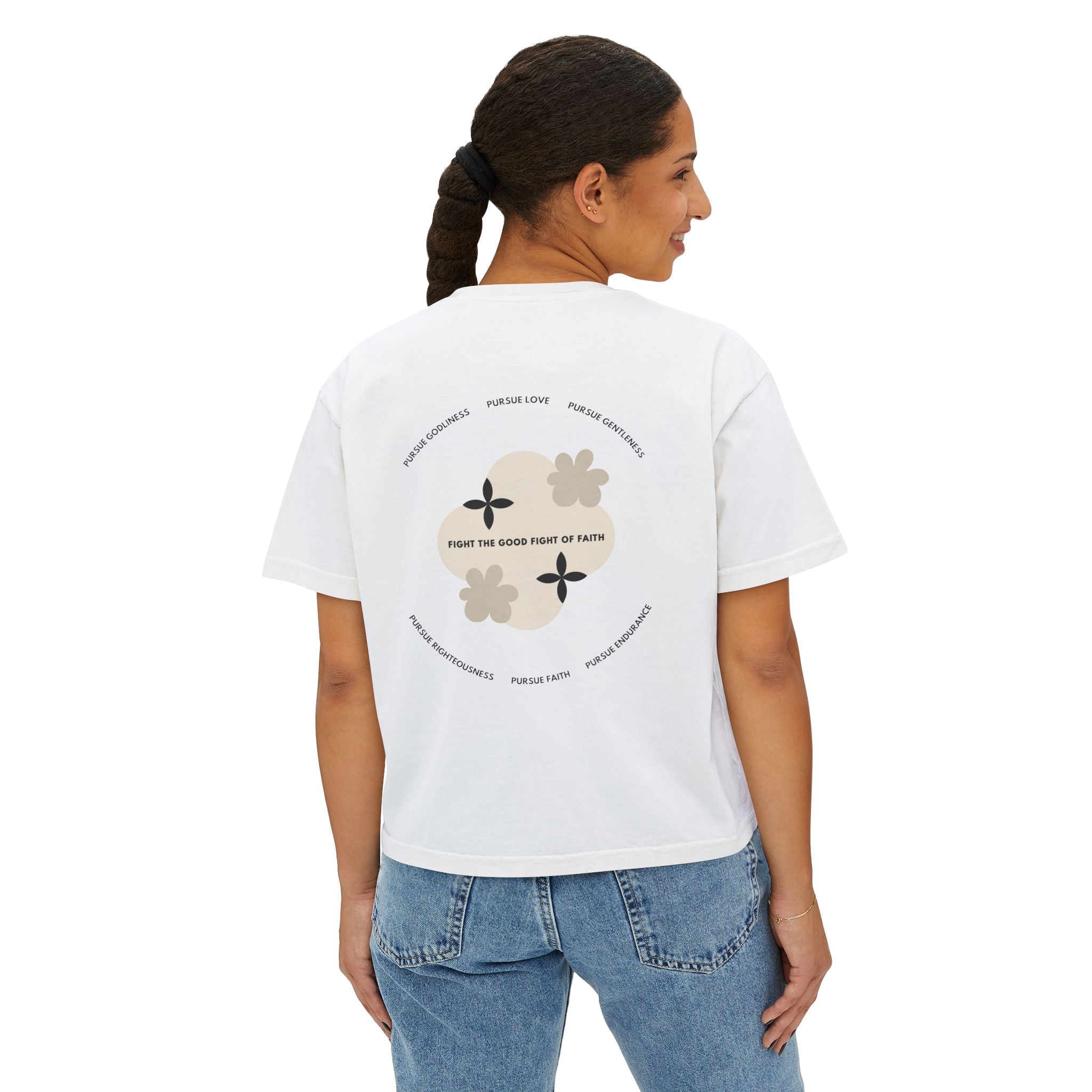 Keep the Faith | Womens Light-Colored Boxy Tee