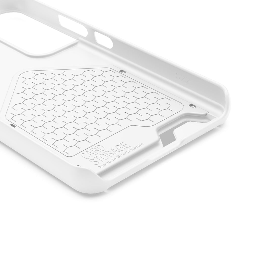 Keep the Faith | Galaxy S22 Case w/ Card Holder | Pearl White