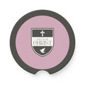 Touch of Christ Crest | Soapstone Car Coaster - 2pk | Precious Pink