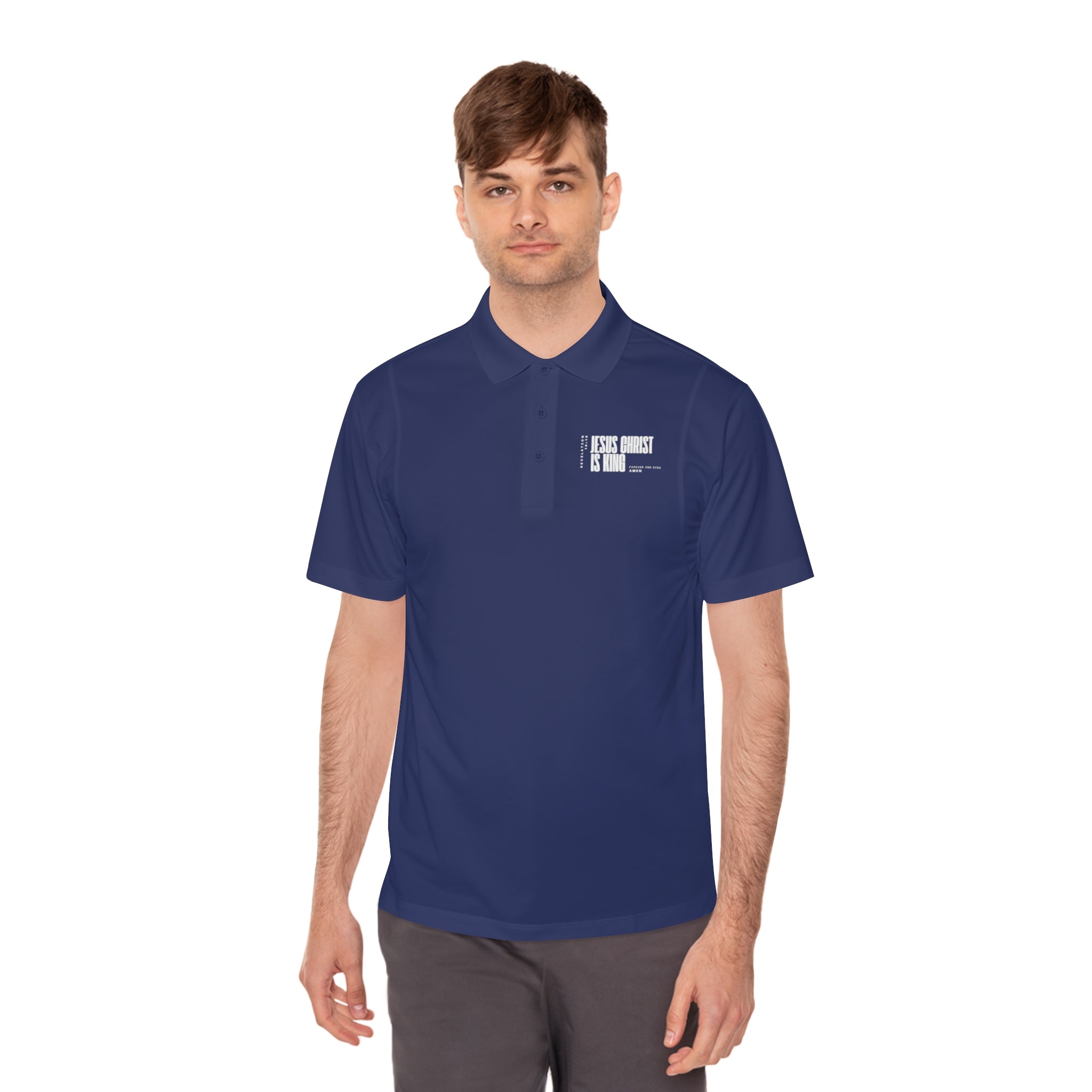 Jesus Is King | Mens Performance Polo