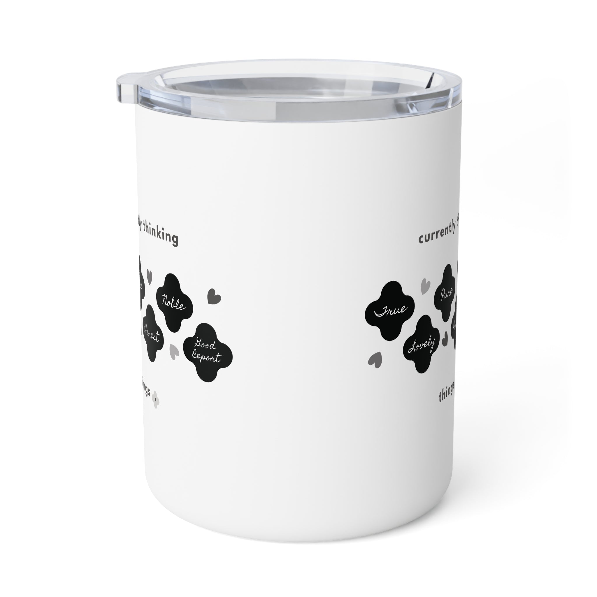Philippians 4:8 | Insulated Mug, 10oz. | Pearl White