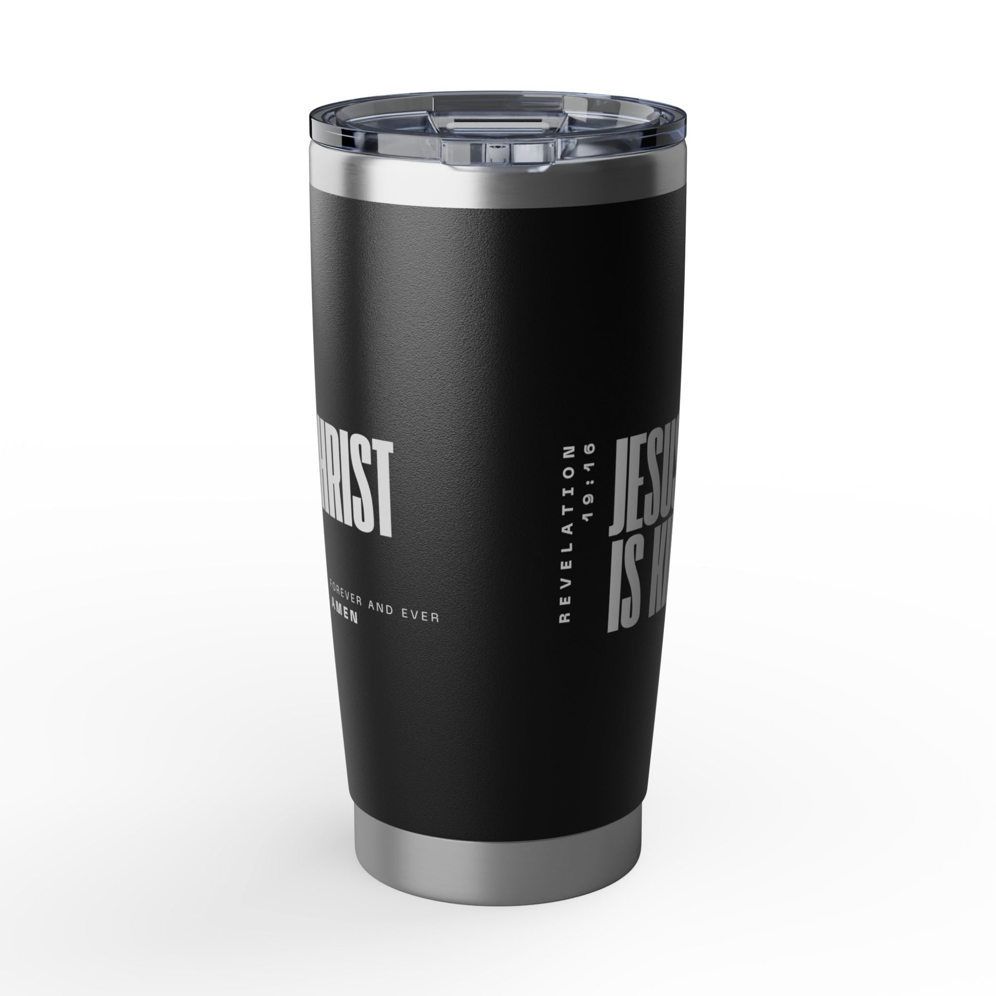 Jesus Is King | Tumbler, 20oz. | Bold Black
