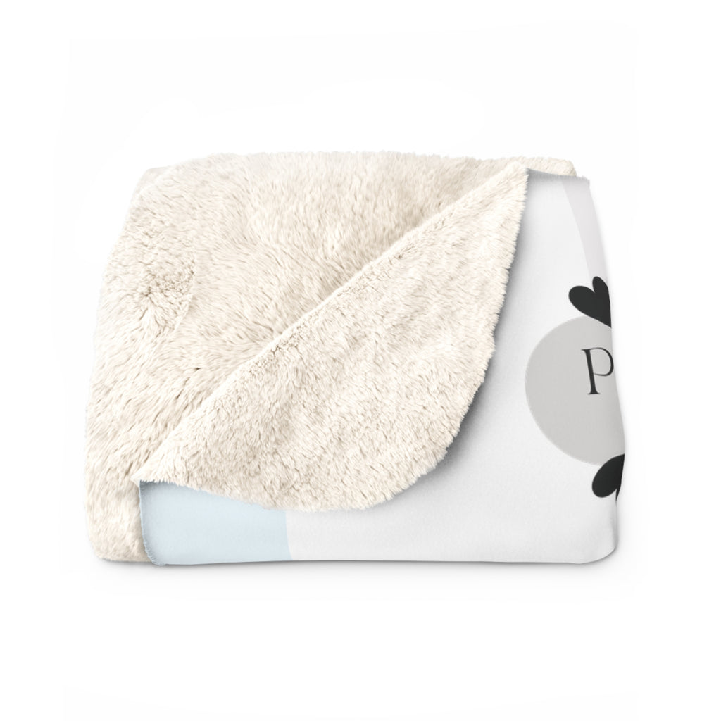 Psalms 91:4 | Sherpa Fleece Blanket | Sky Blue