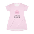 In Love with Jesus | Womens Pajama Tshirt Dress | Precious Pink