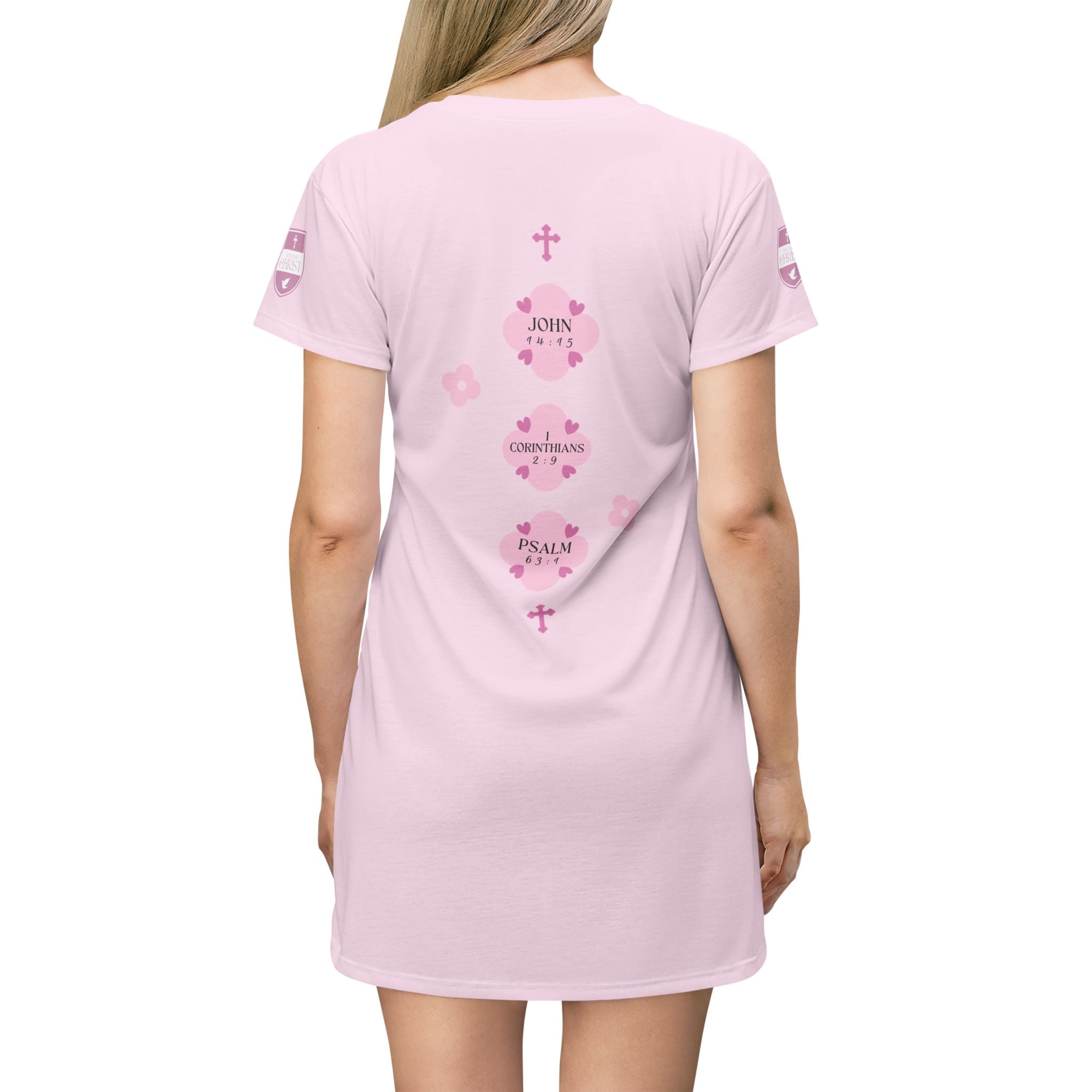 In Love with Jesus | Womens Pajama Tshirt Dress | Precious Pink
