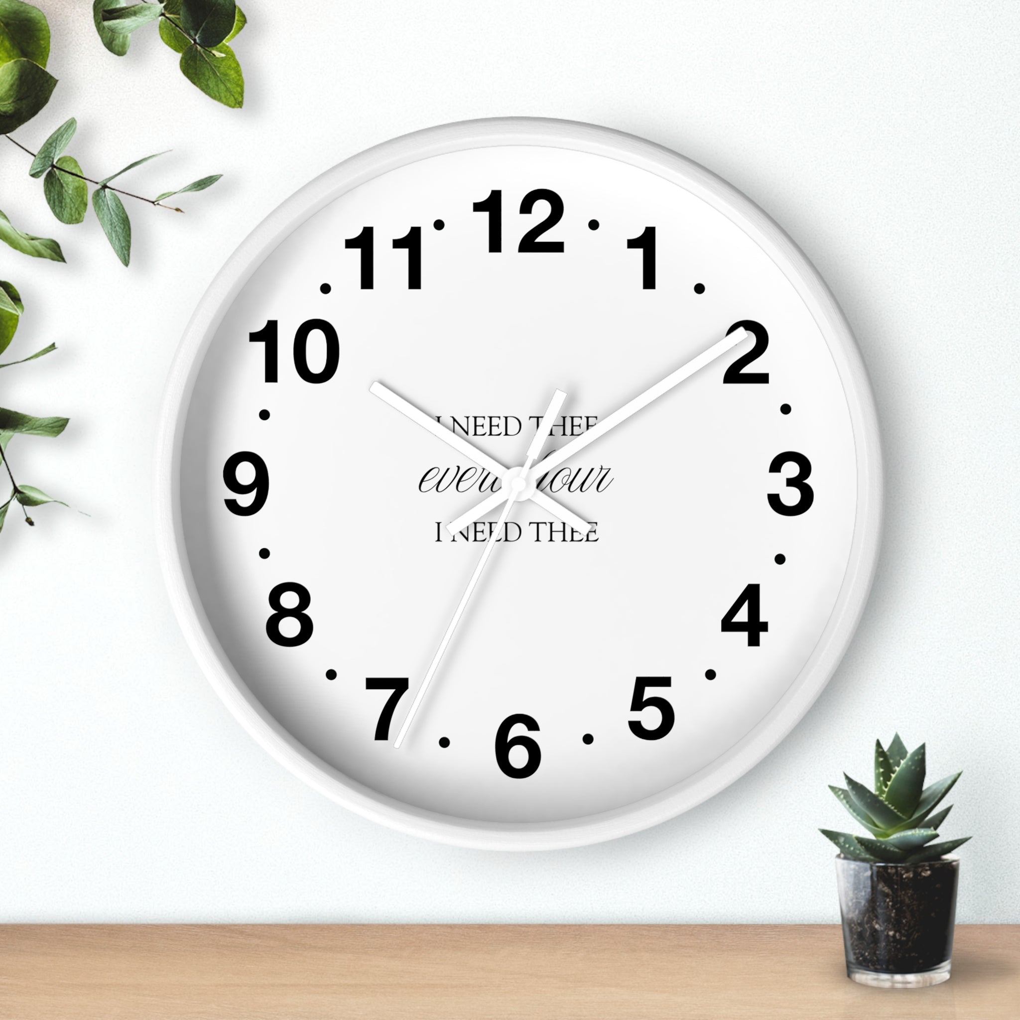 I Need Thee Every Hour | Wall Clock