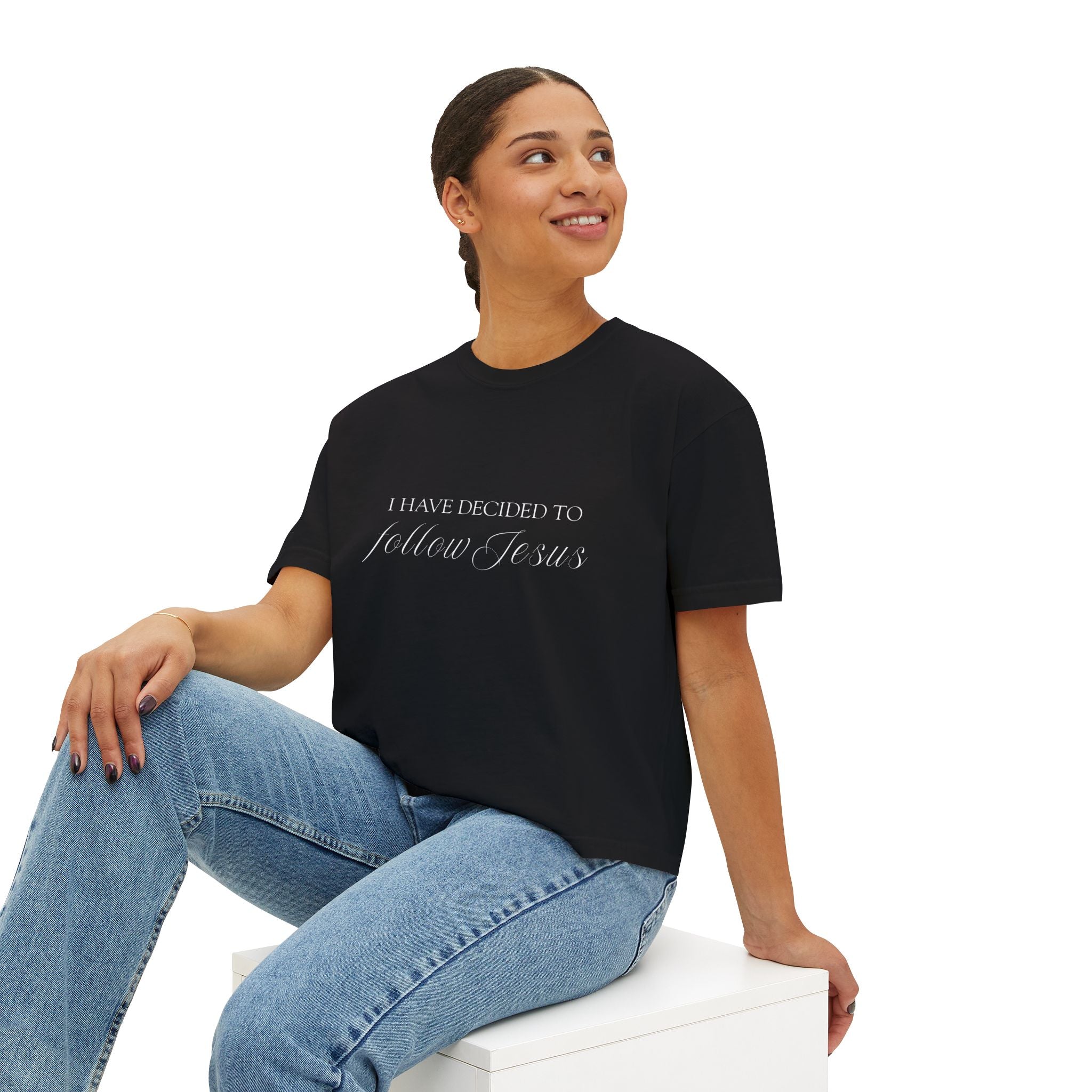 I Have Decided | Womens Faded Tee | Black & Grey