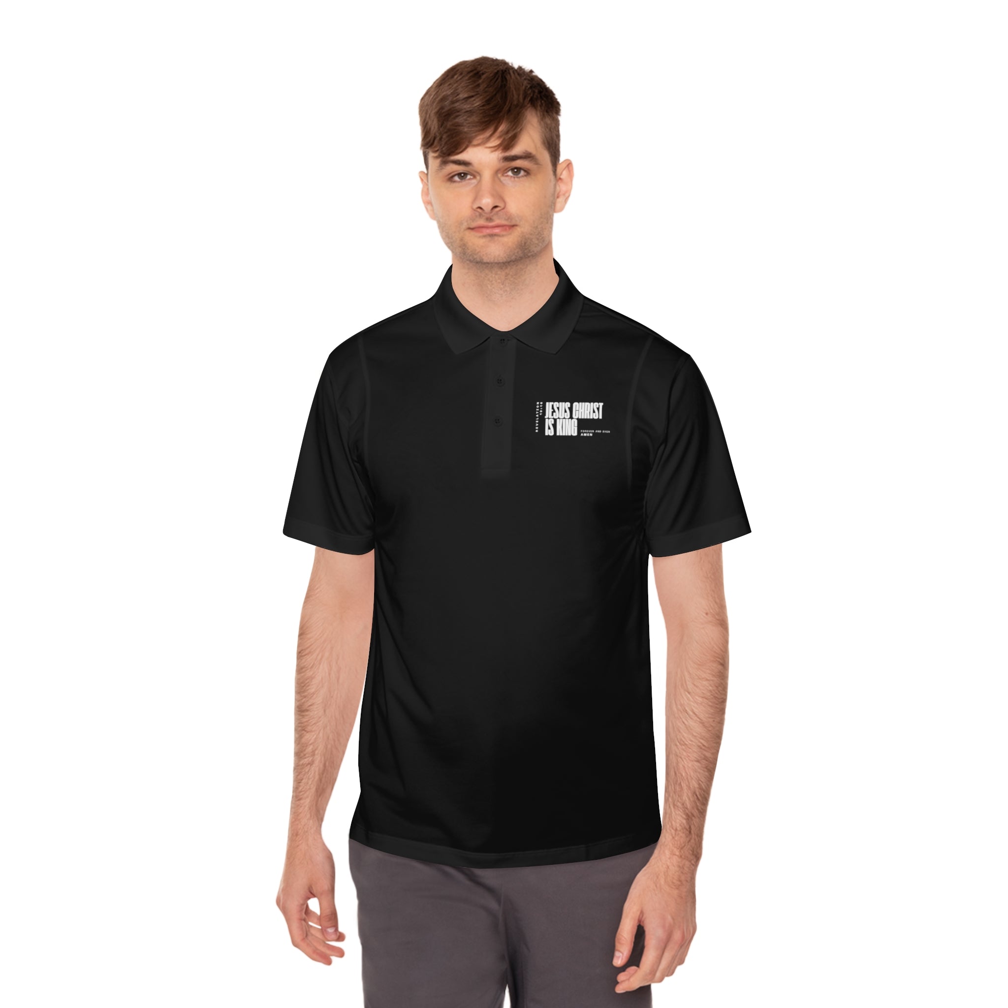 Jesus Is King | Mens Performance Polo