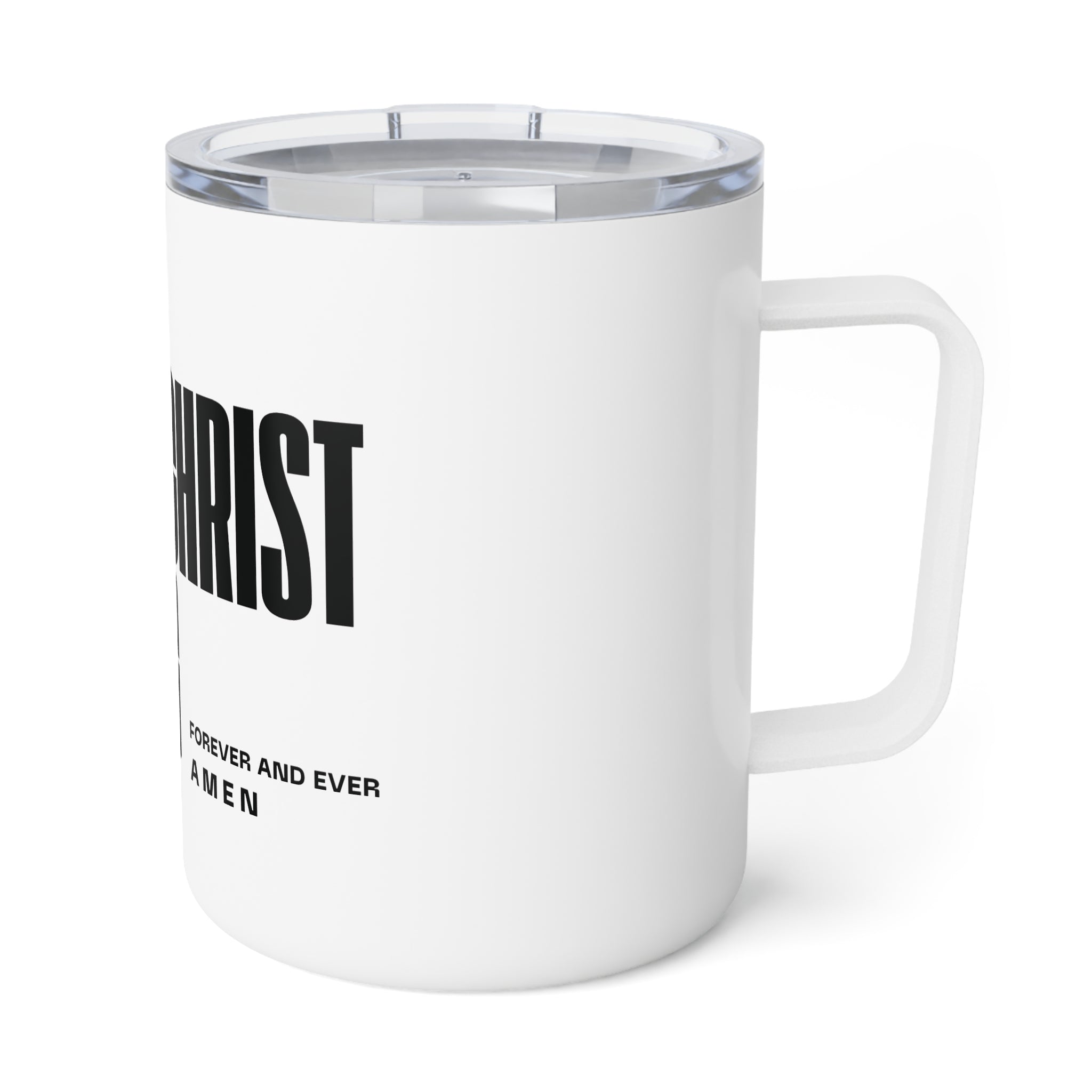 Jesus Is King | Insulated Mug, 10oz. | Pearl White