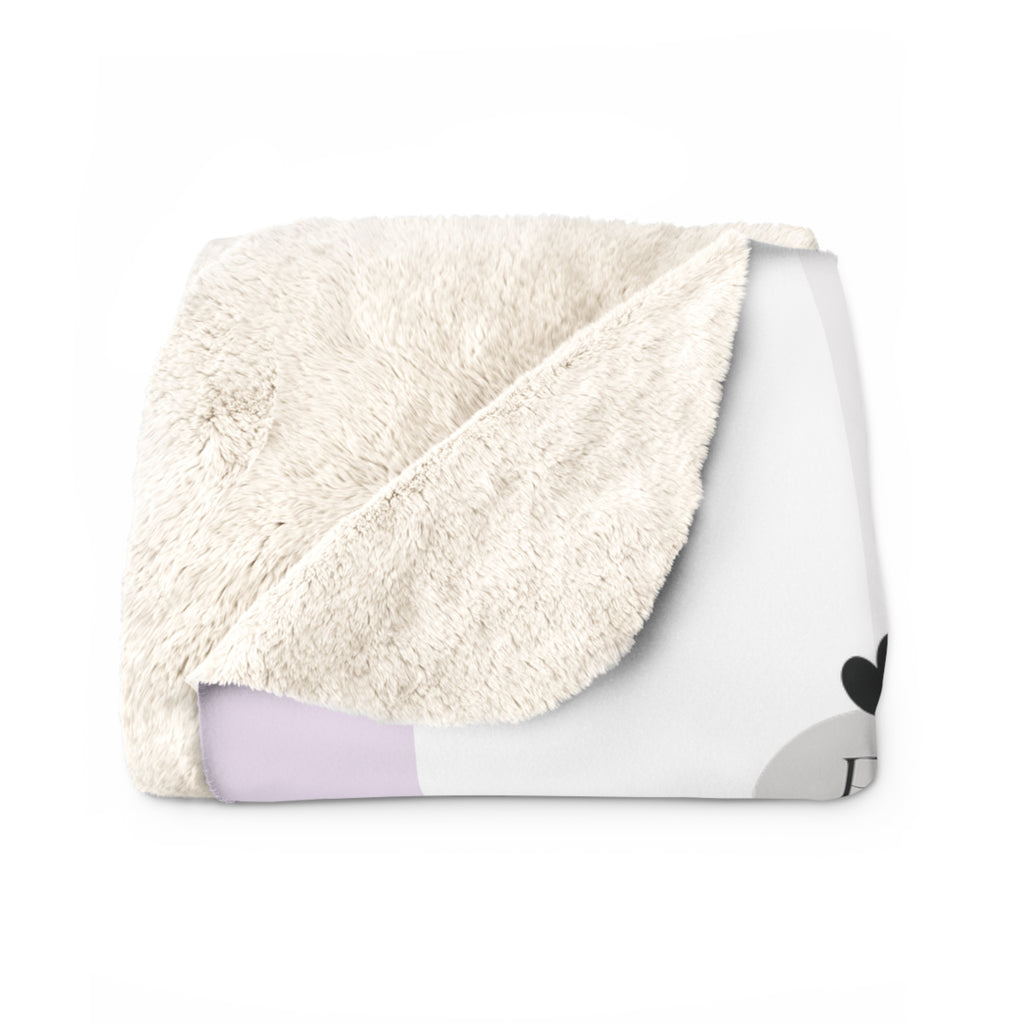 Psalms 91:4 | Sherpa Fleece Blanket | At Peace Lavender