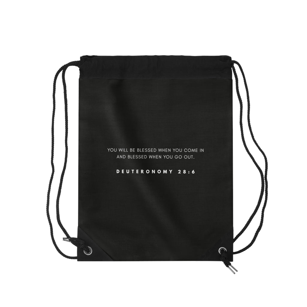 Touch of Christ Crest | Drawstring Bag | Bold Black