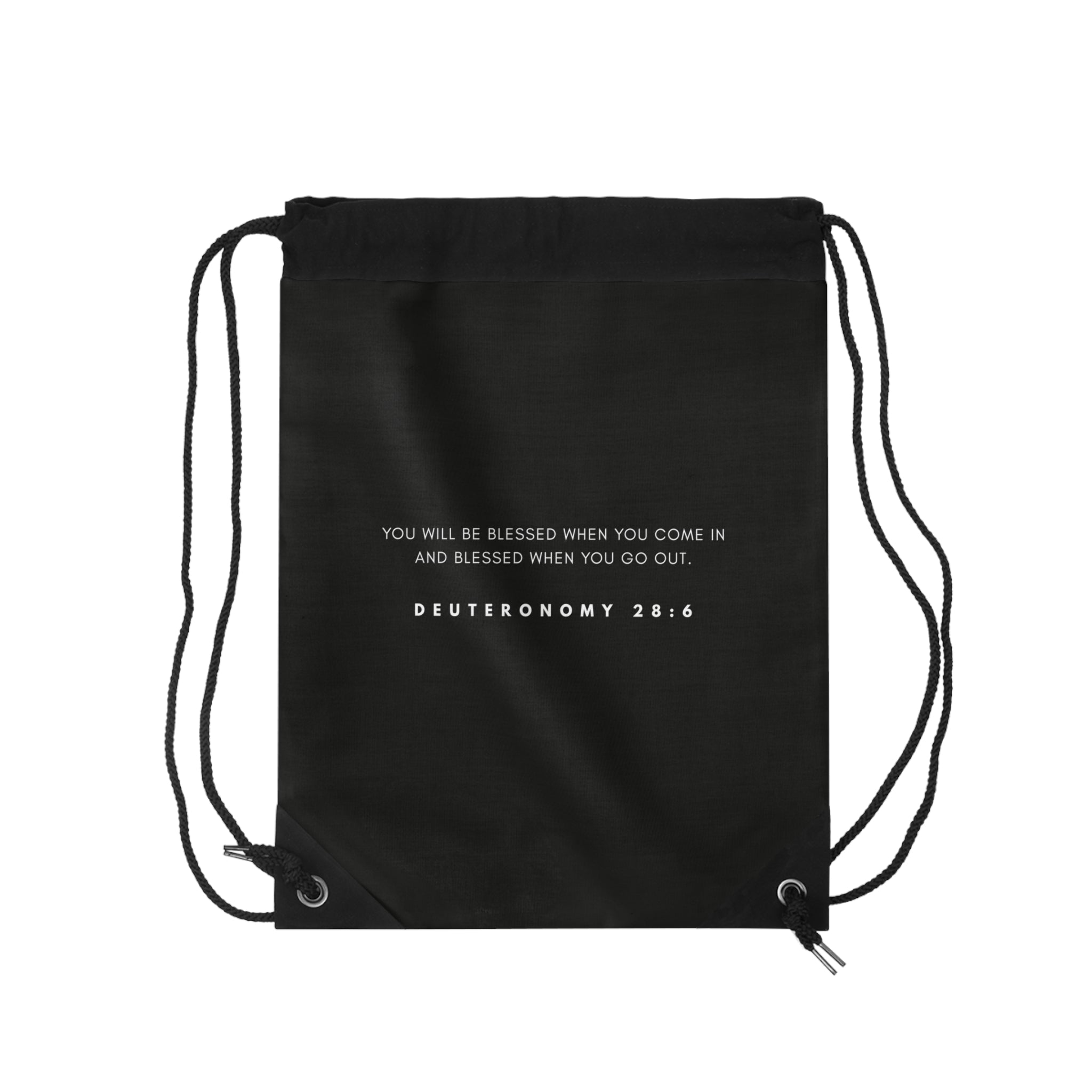 Touch of Christ Crest | Drawstring Bag | Bold Black