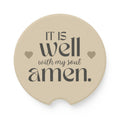 It Is Well With My Soul | Soapstone Car Coaster, 1-2pcs