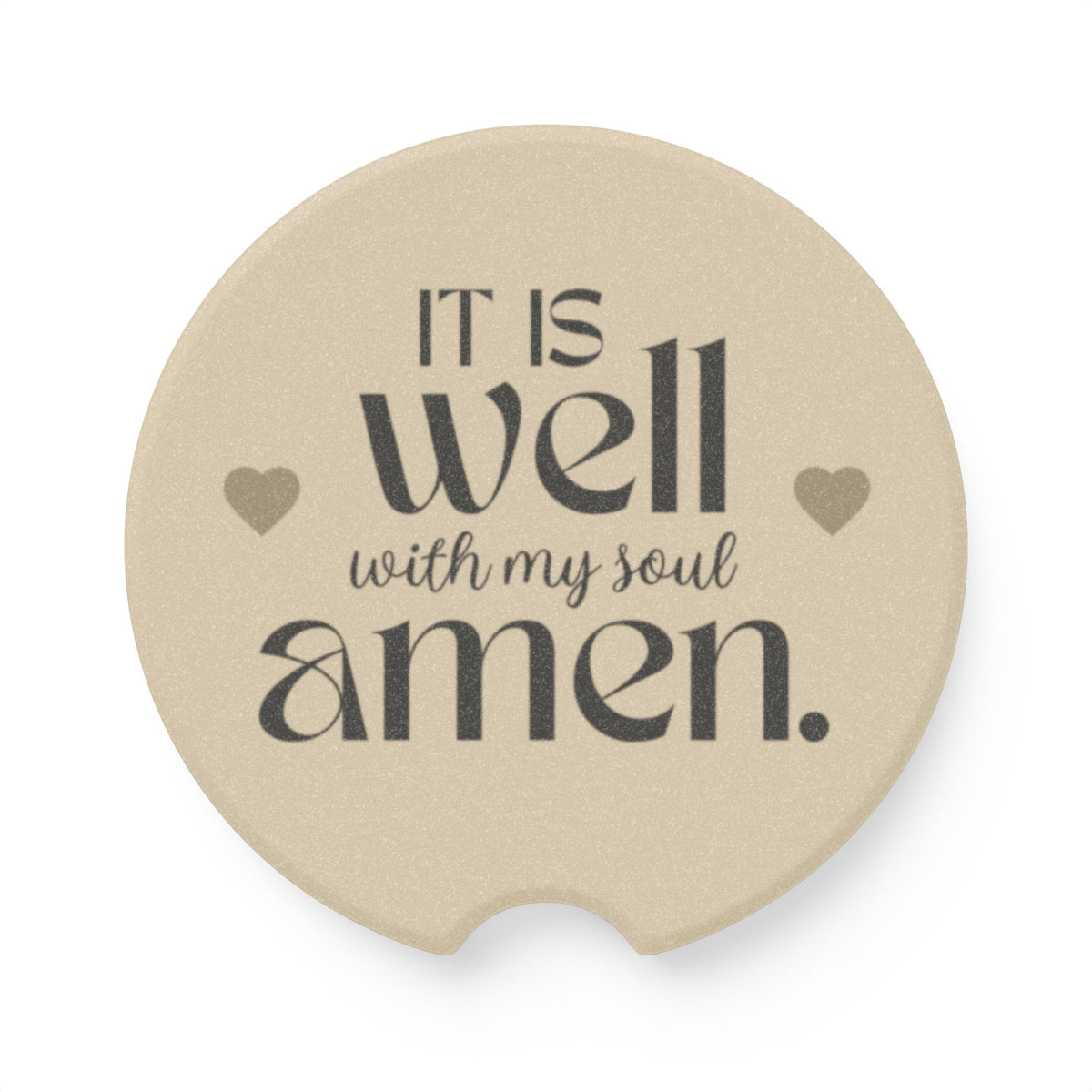 It Is Well With My Soul | Soapstone Car Coaster, 1-2pcs