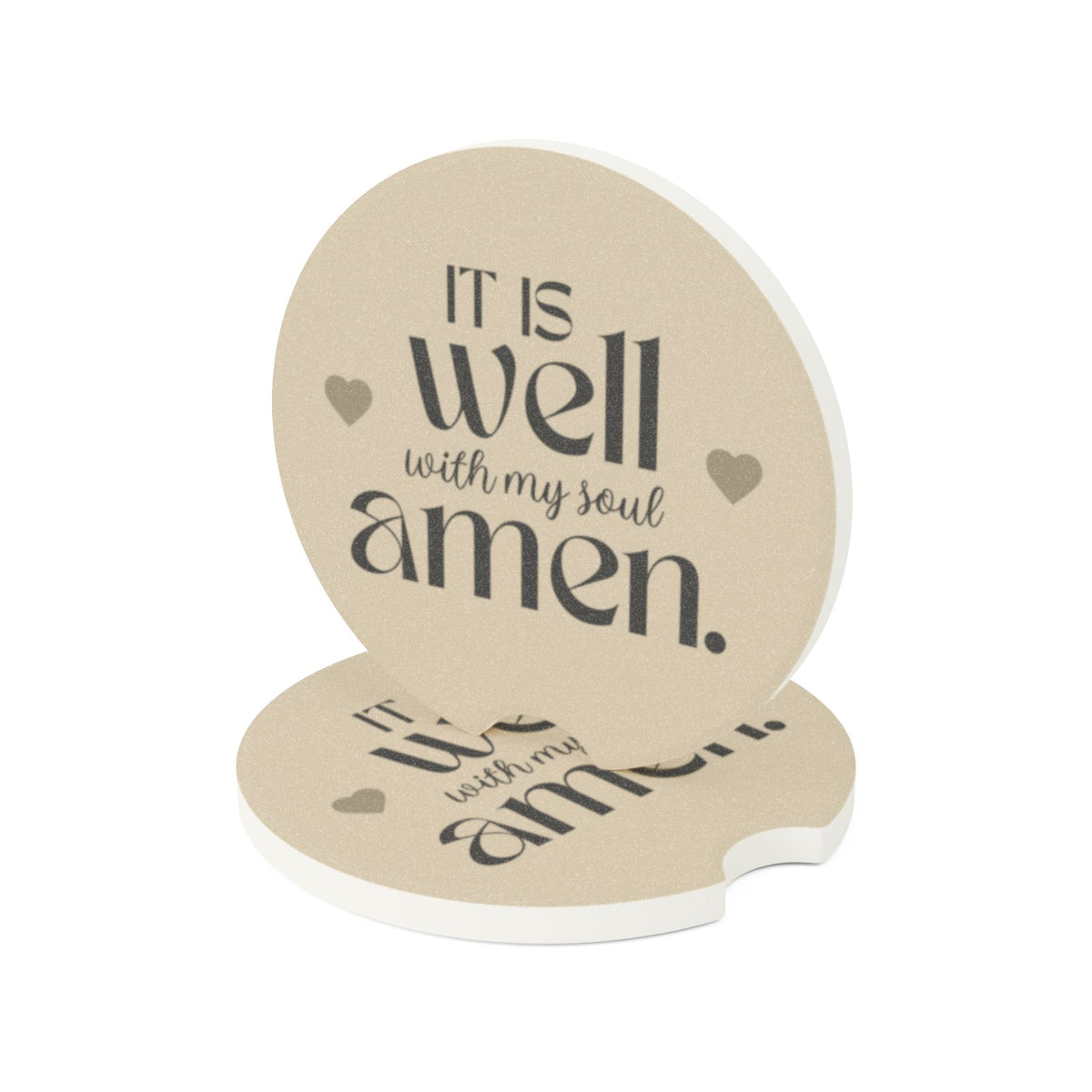 It Is Well With My Soul | Soapstone Car Coaster, 1-2pcs