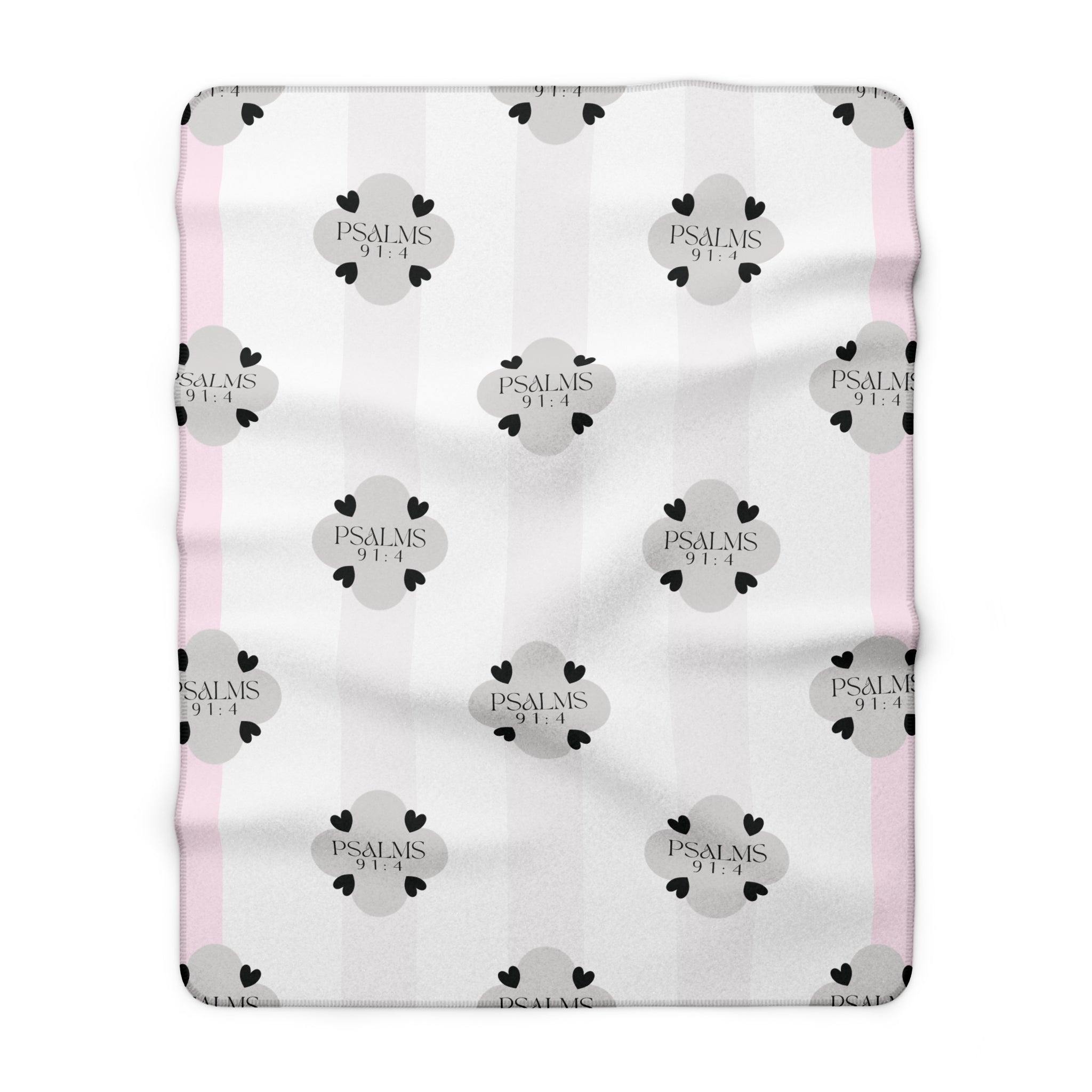 Psalms 91:4 | Sherpa Fleece Blanket | Precious Pink