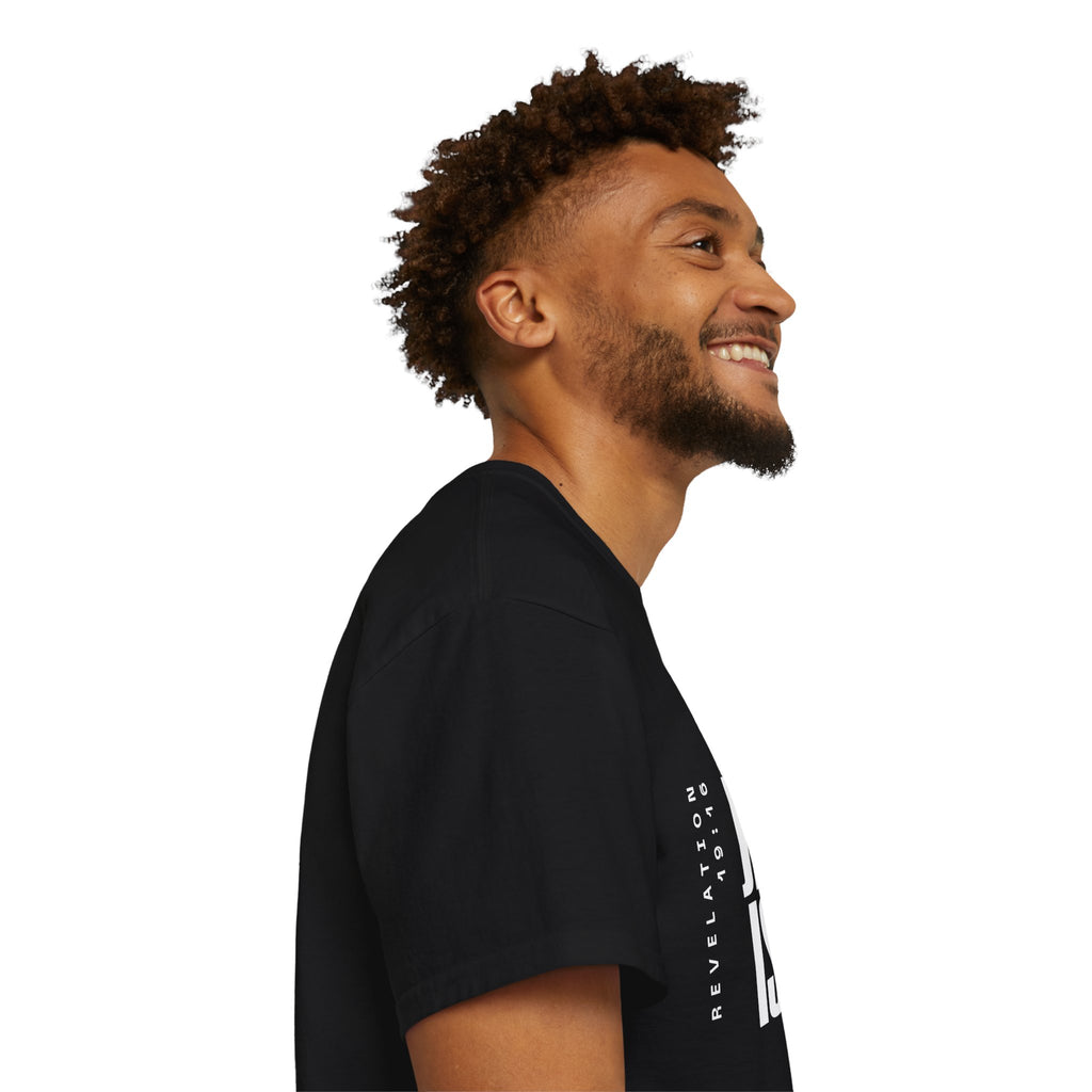 Jesus Is King | Men's Scoop Neck Tee | Bold Black