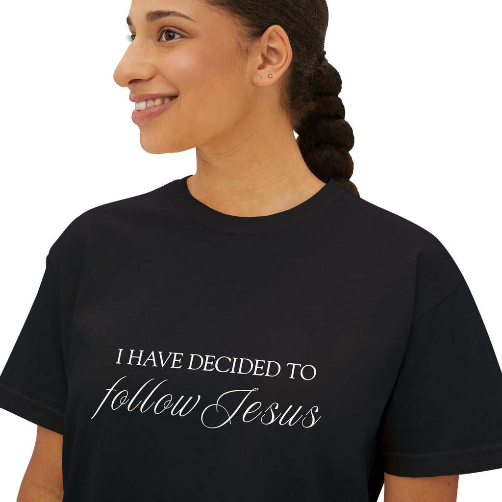 I Have Decided | Womens Faded Tee | Black & Grey