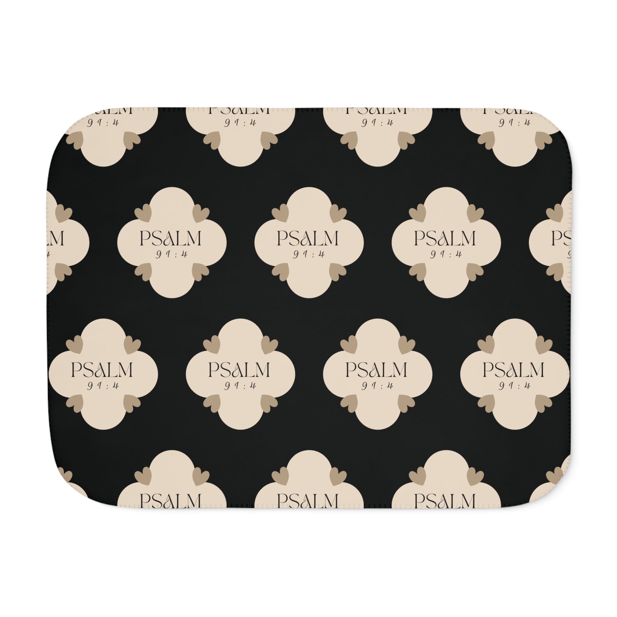 Psalm 91:4 | Sherpa Fleece Blanket | Sandy Brown