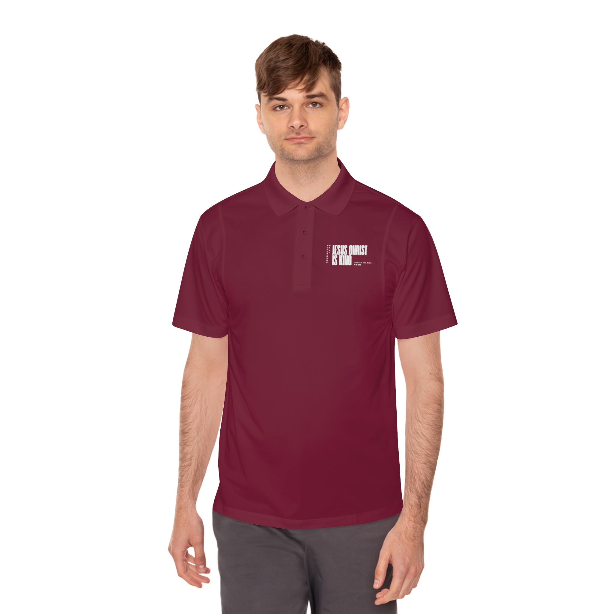 Jesus Is King | Mens Performance Polo