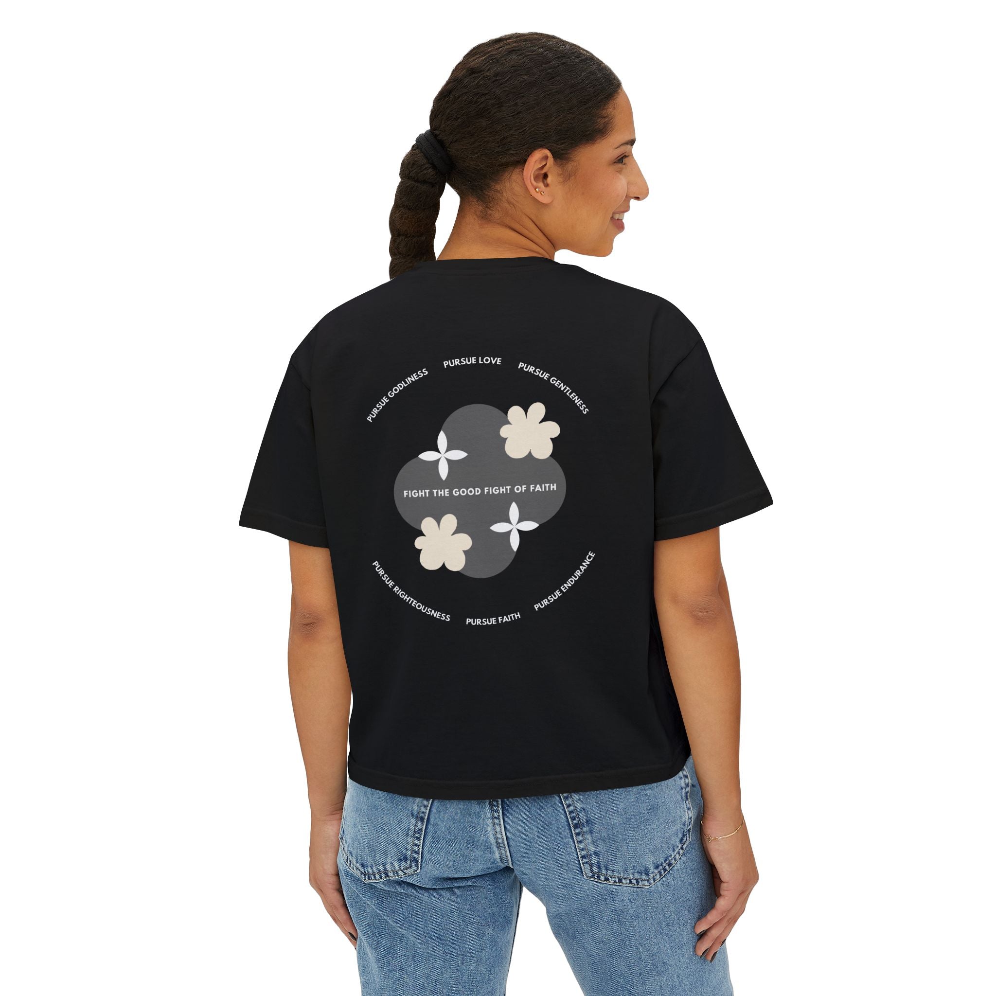 Keep the Faith | Women's Dark-Colored Boxy Tee