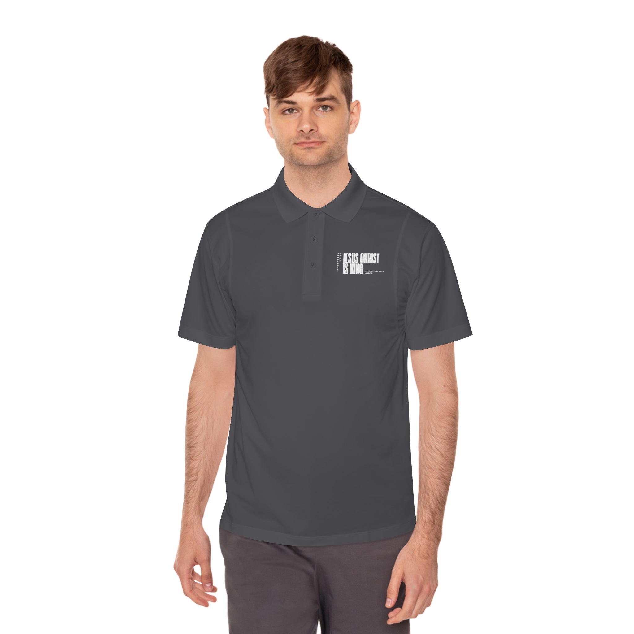 Jesus Is King | Mens Performance Polo