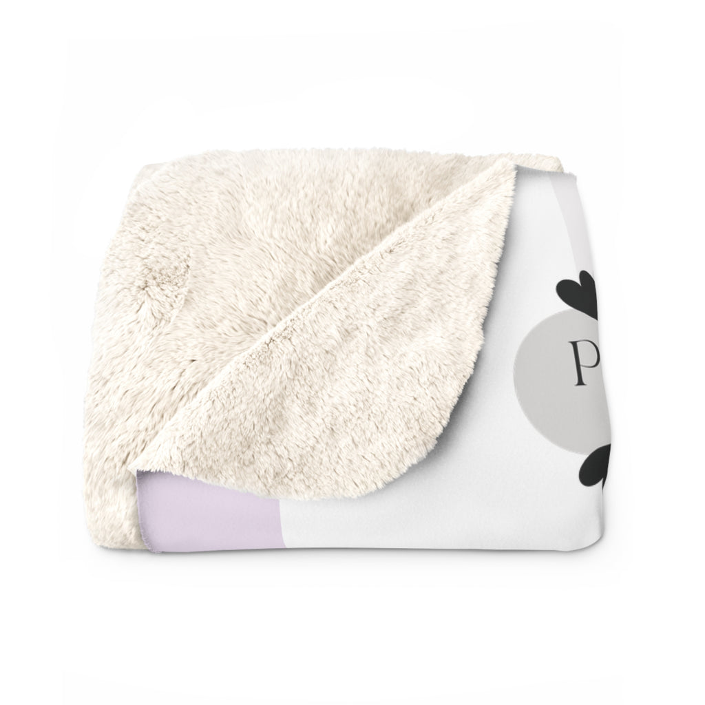 Psalms 91:4 | Sherpa Fleece Blanket | At Peace Lavender