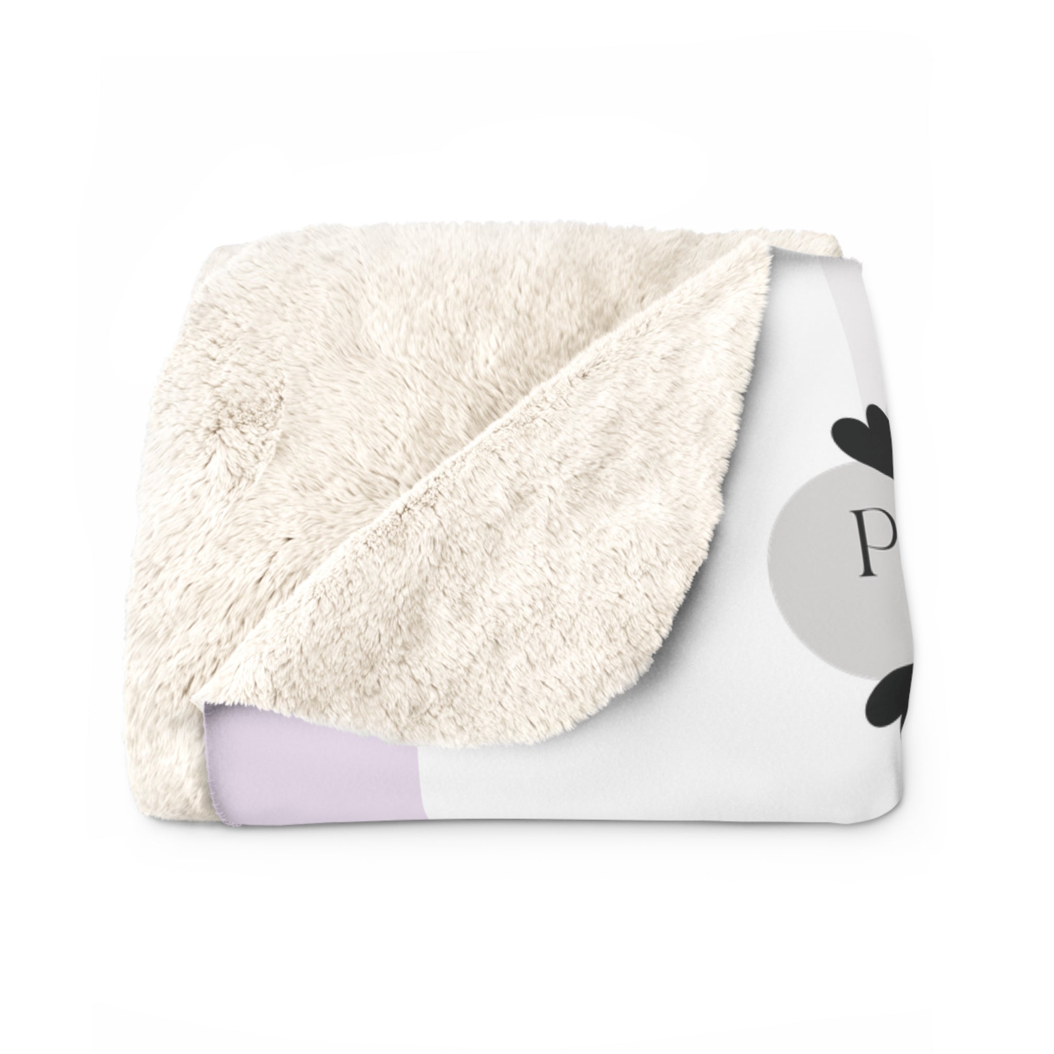 Psalms 91:4 | Sherpa Fleece Blanket | At Peace Lavender