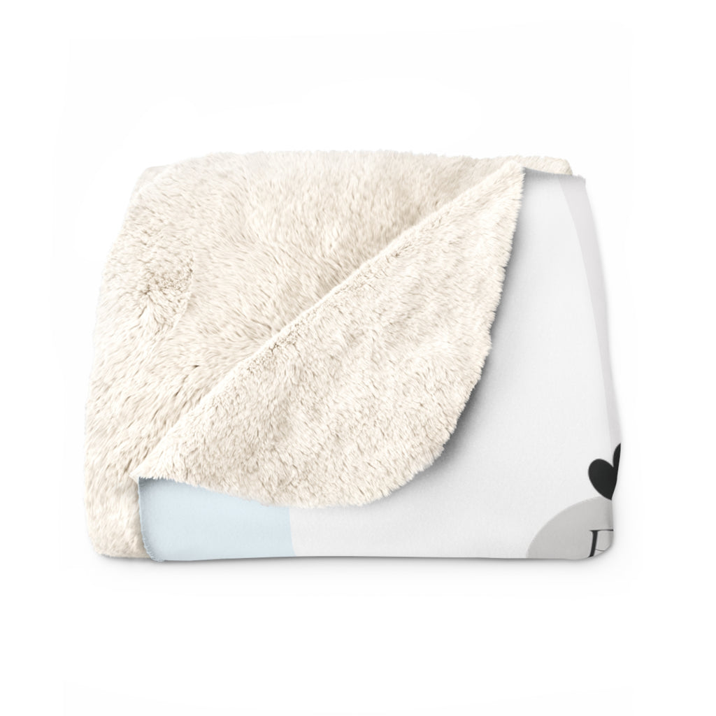 Psalms 91:4 | Sherpa Fleece Blanket | Sky Blue