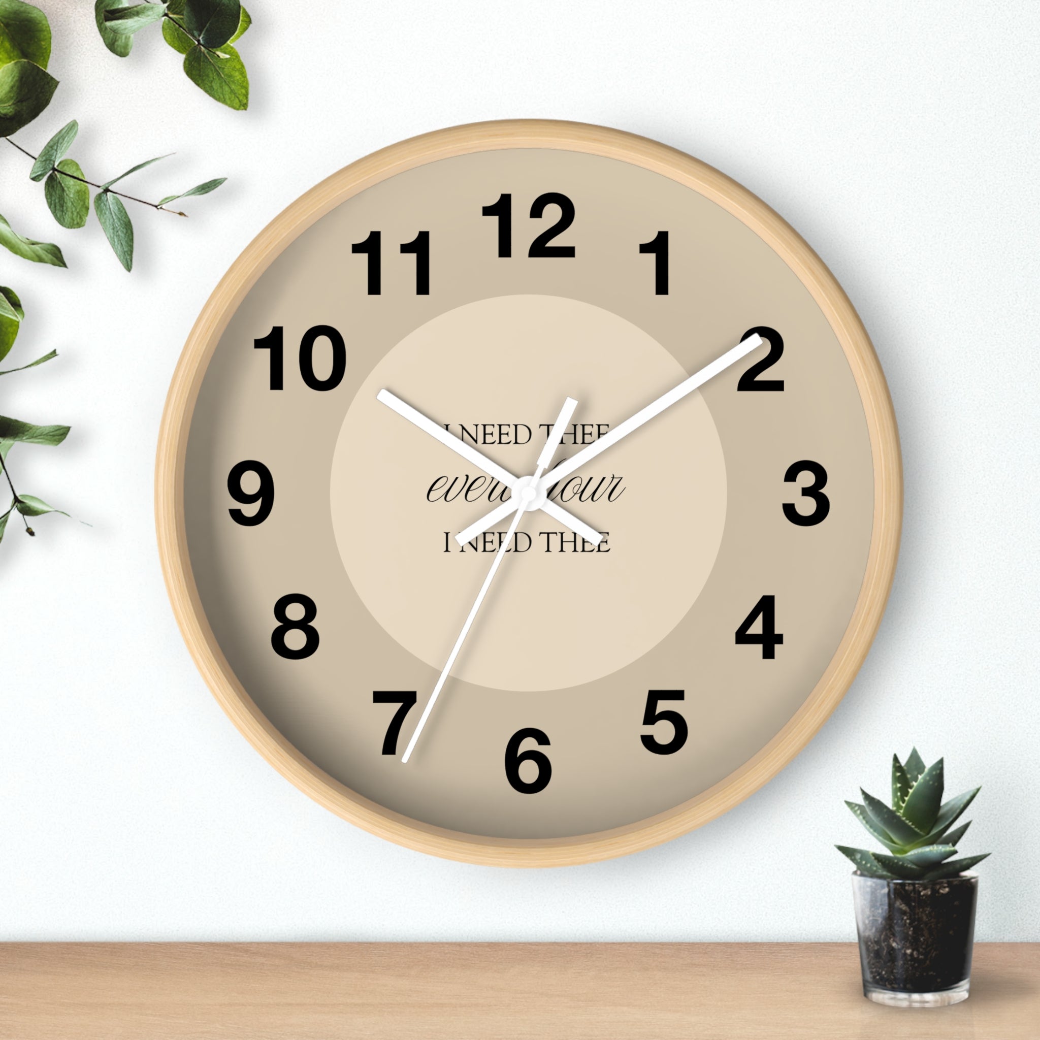 I Need Thee Every Hour | Wall Clock