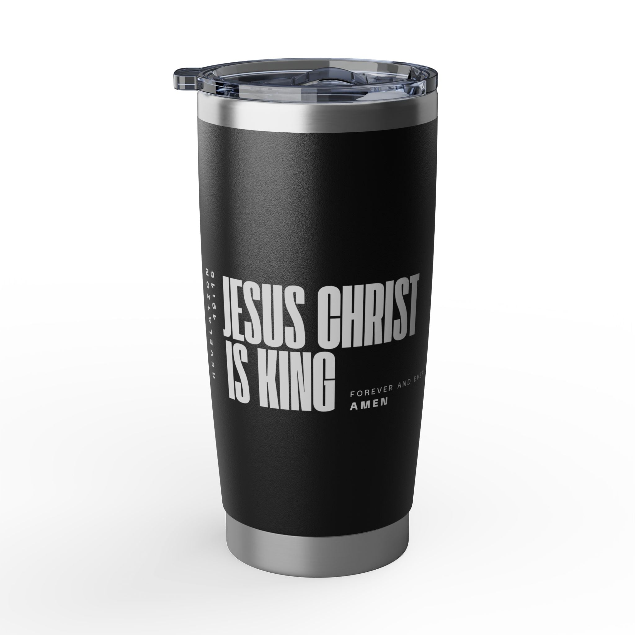 Jesus Is King | Tumbler, 20oz. | Bold Black
