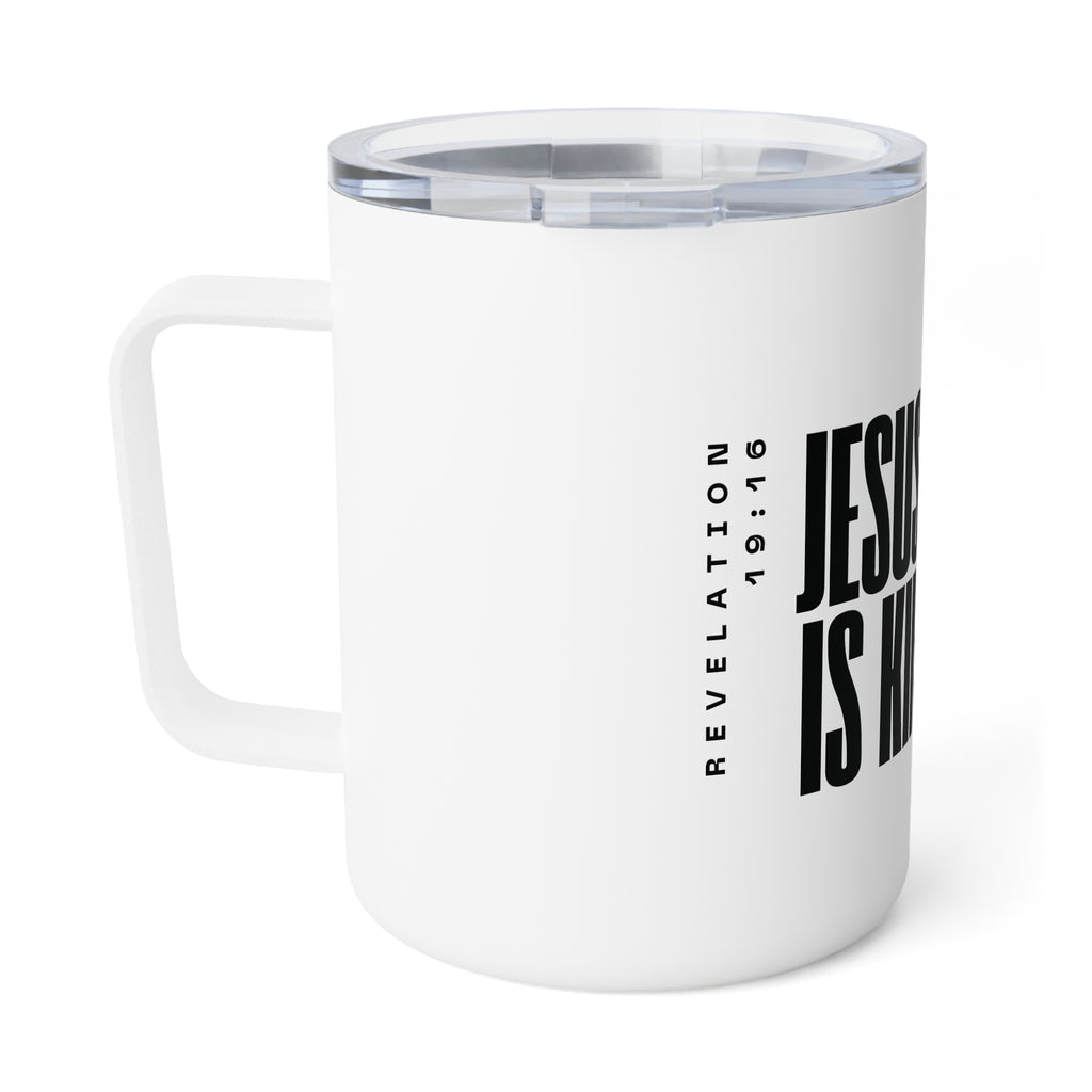 Jesus Is King | Insulated Mug, 10oz. | White