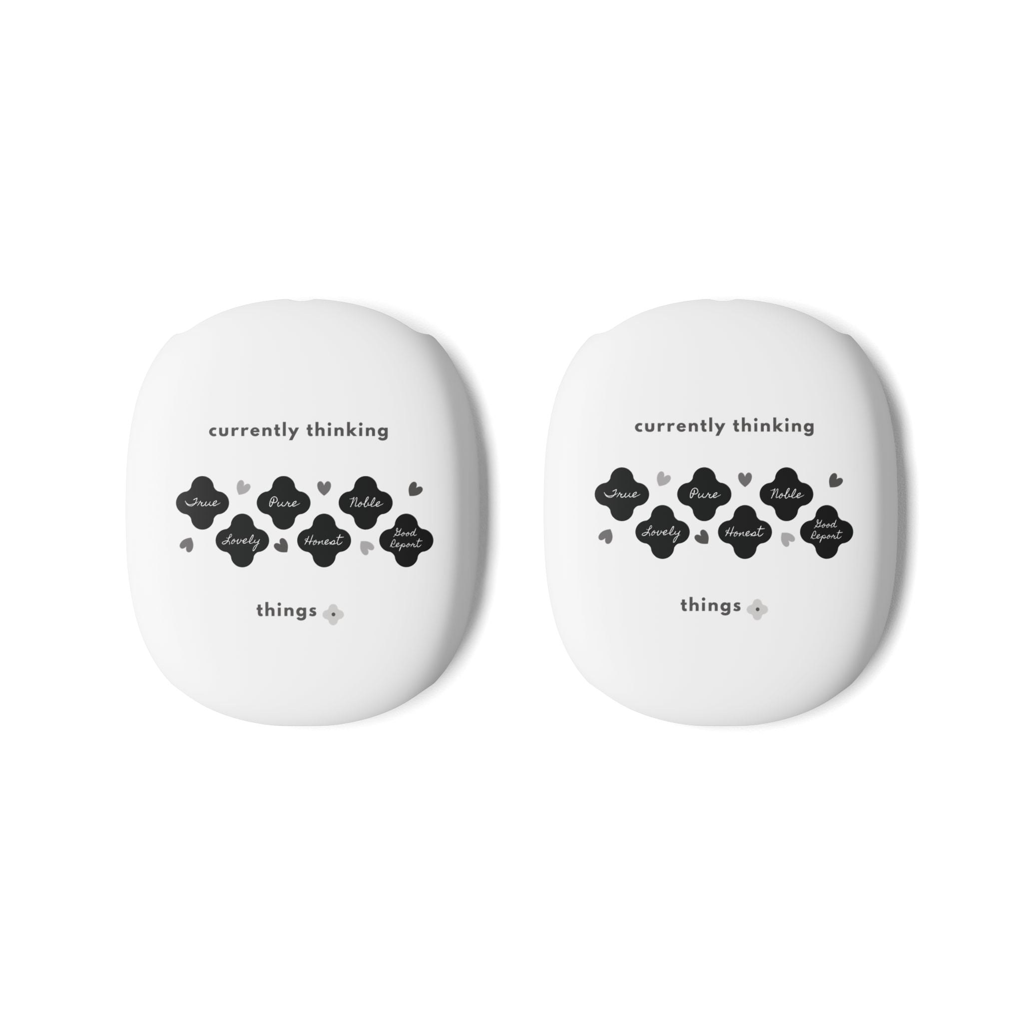 Philippians 4:8 | AirPod Max Hard Case | Pearl White