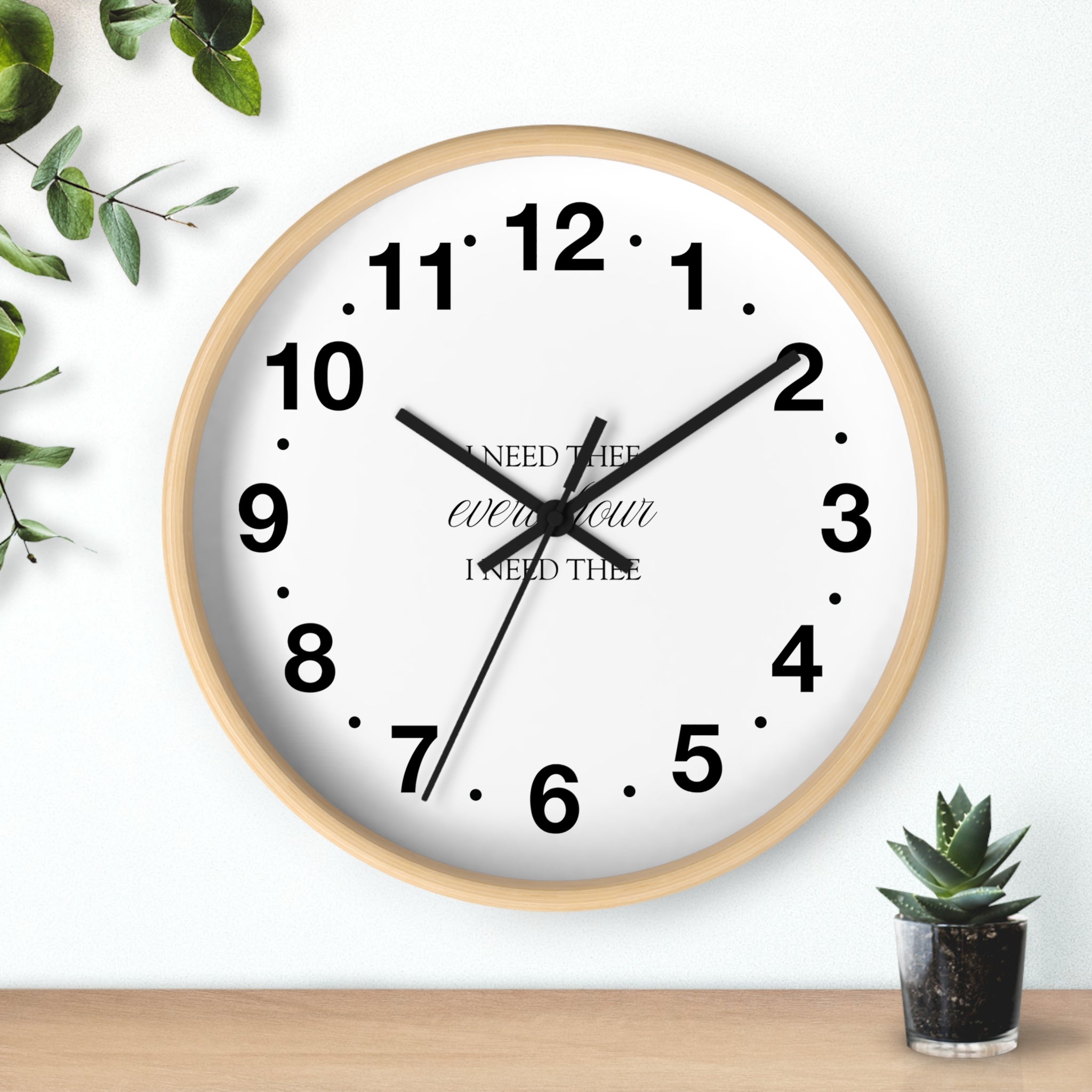 I Need Thee Every Hour | Wall Clock