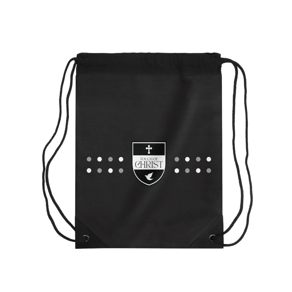 Touch of Christ Crest | Drawstring Bag | Charcoal | Dots
