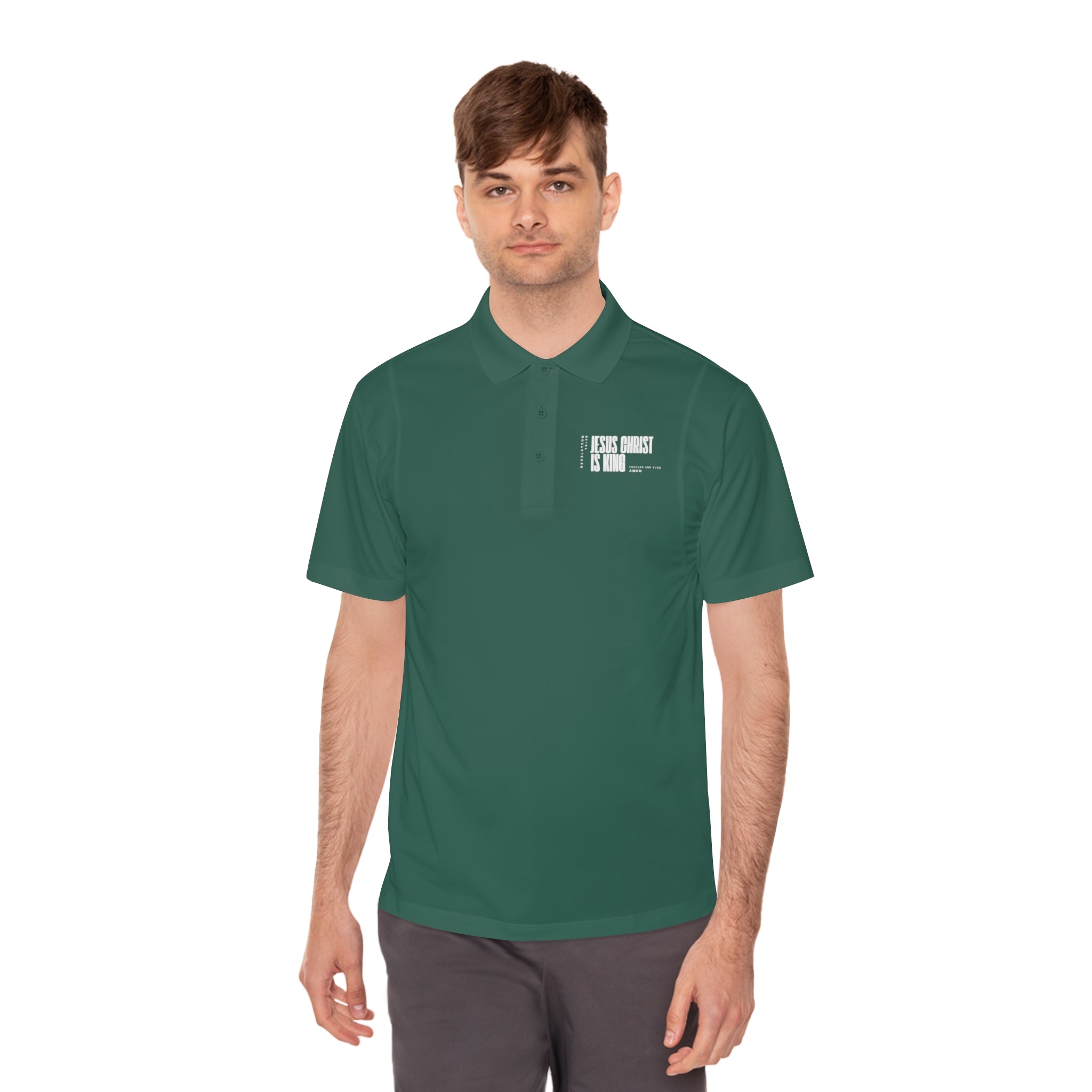 Jesus Is King | Mens Performance Polo