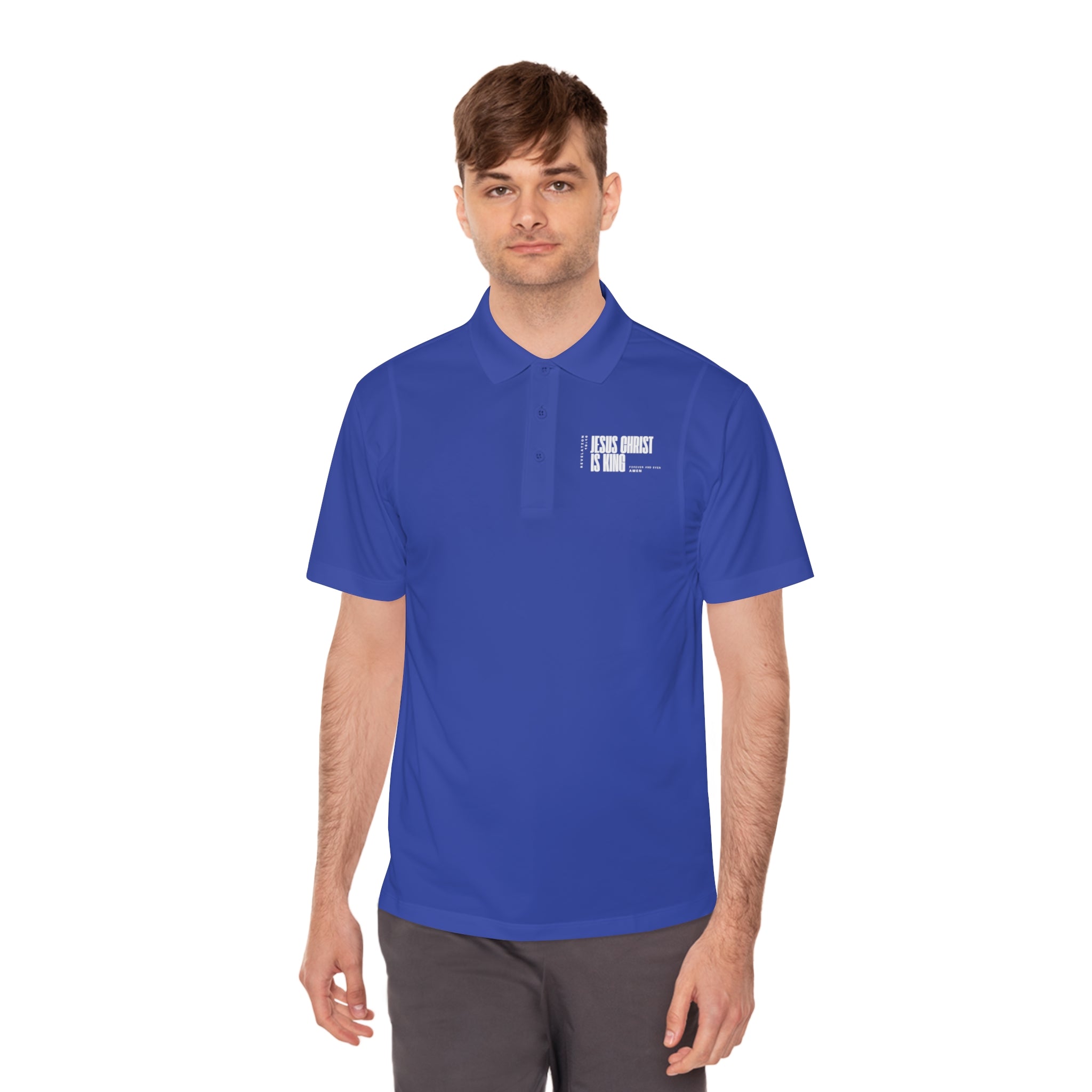 Jesus Is King | Mens Performance Polo