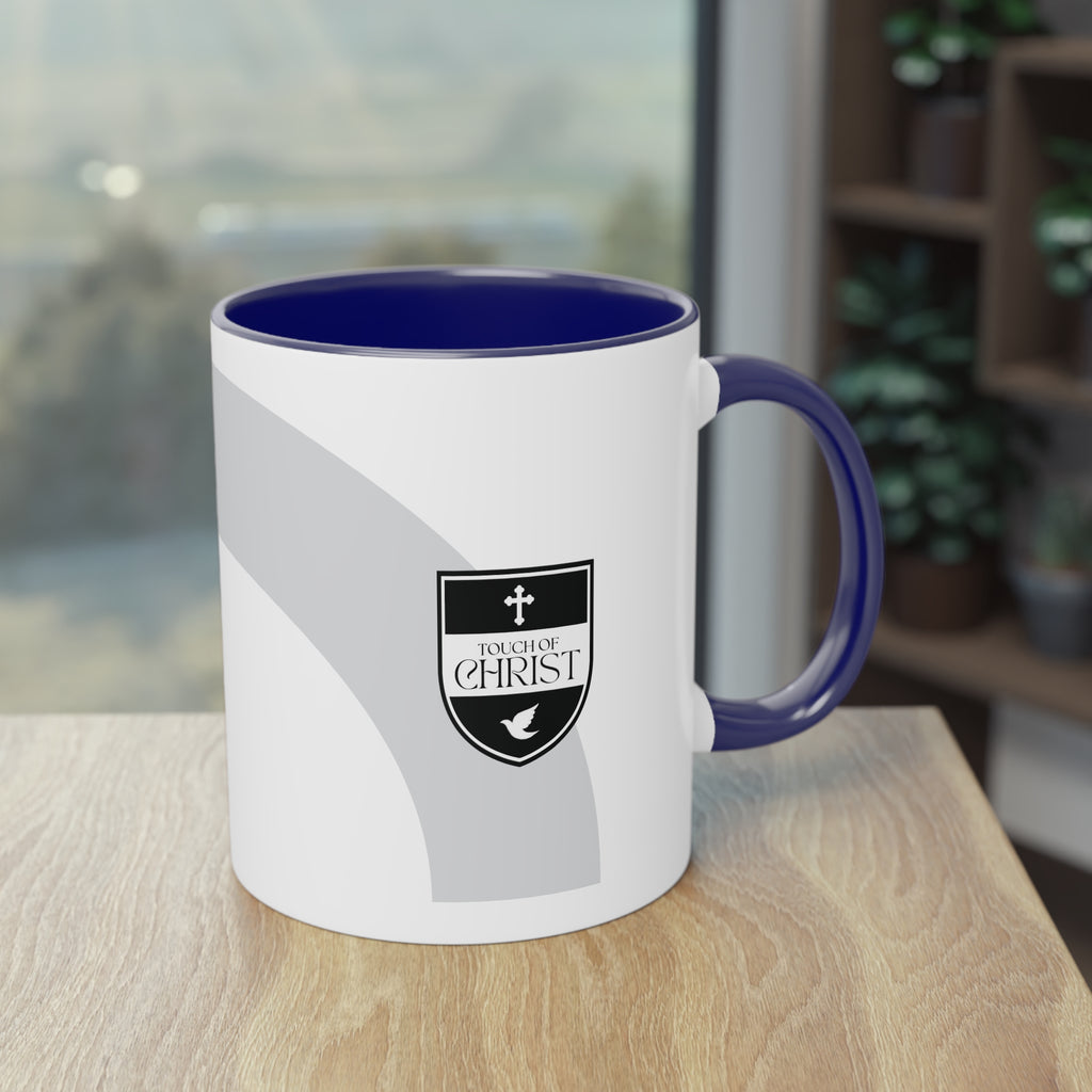 Touch of Christ Crest | Coffee Mug | Two-Tone