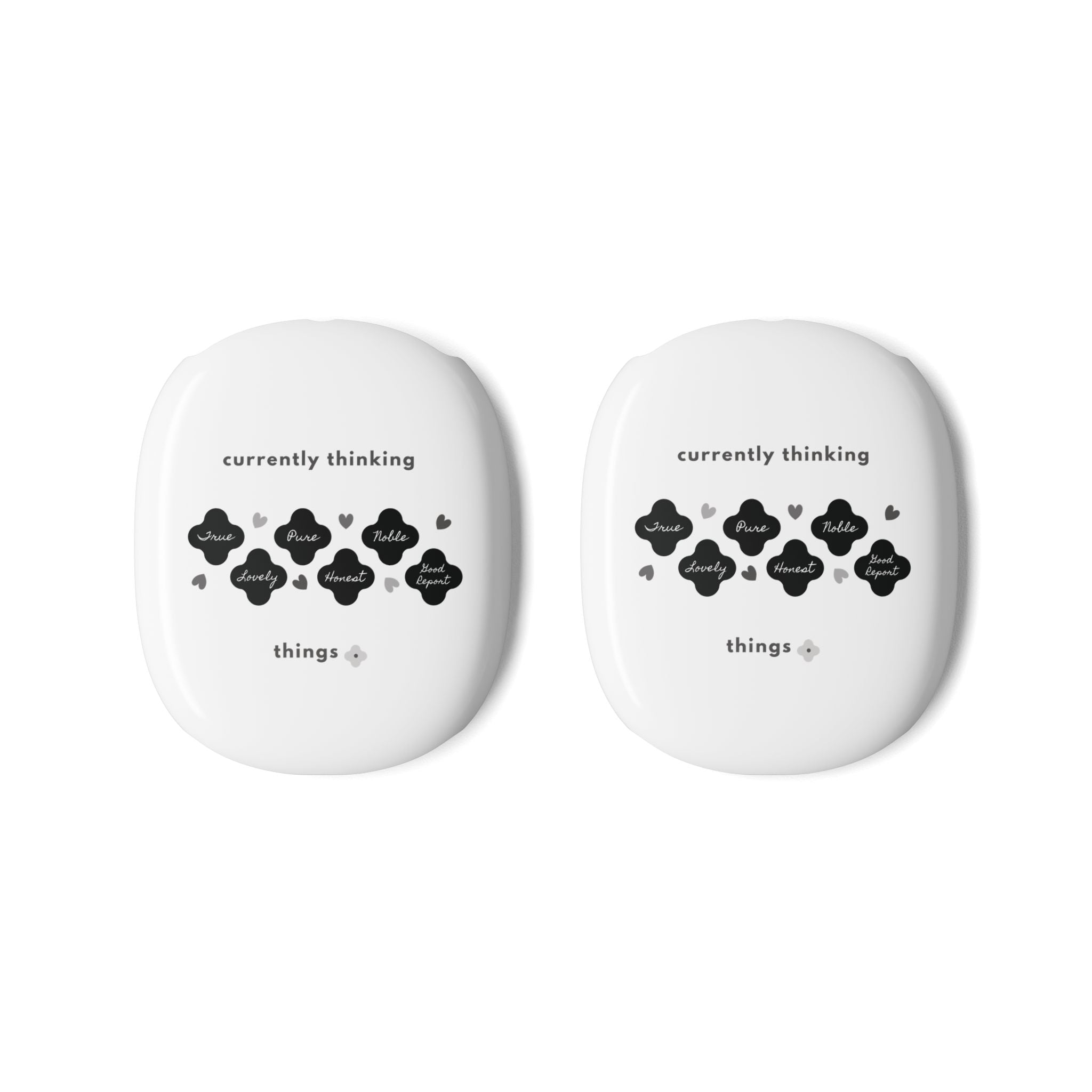 Philippians 4:8 | AirPod Max Hard Case | Pearl White