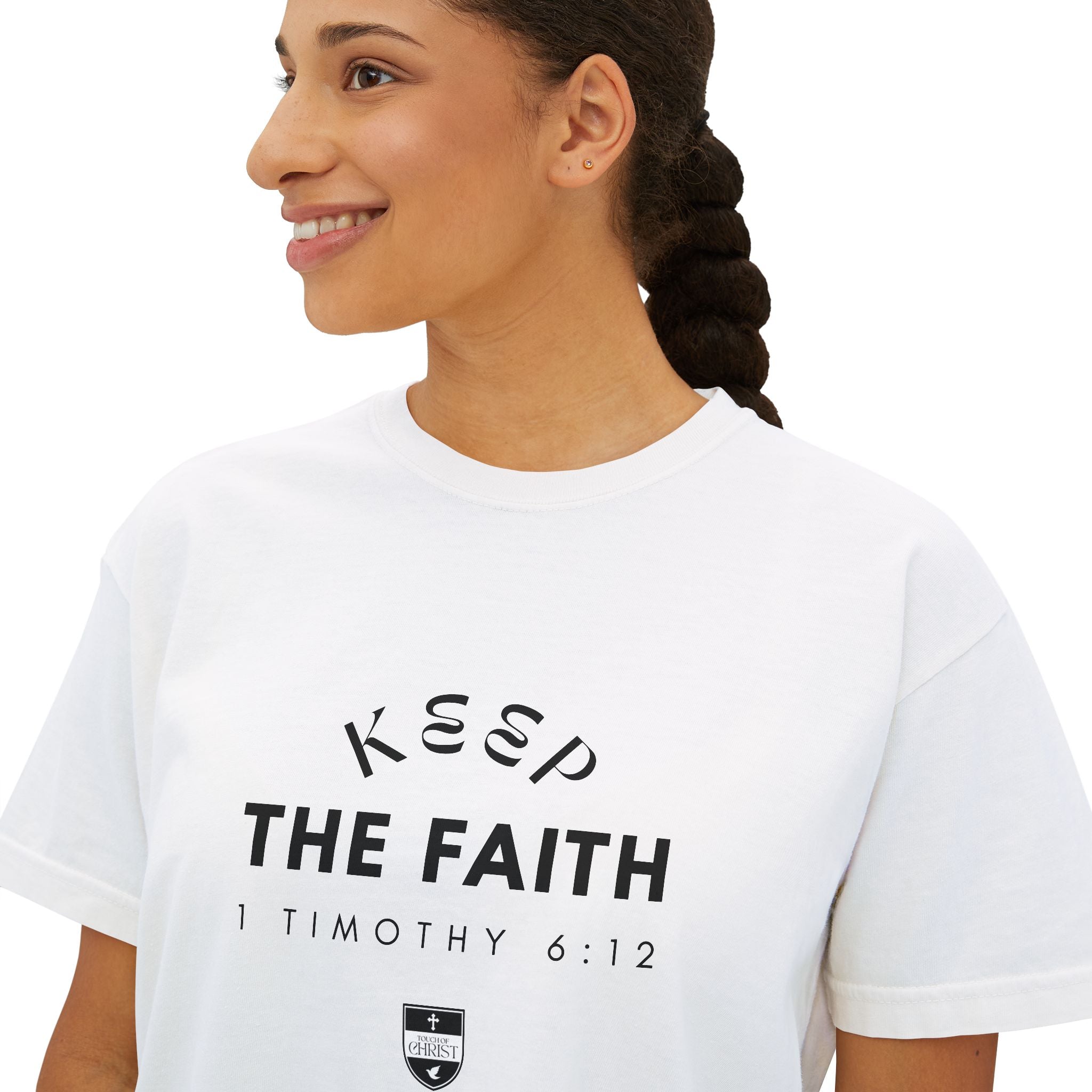 Keep the Faith | Womens Light-Colored Boxy Tee