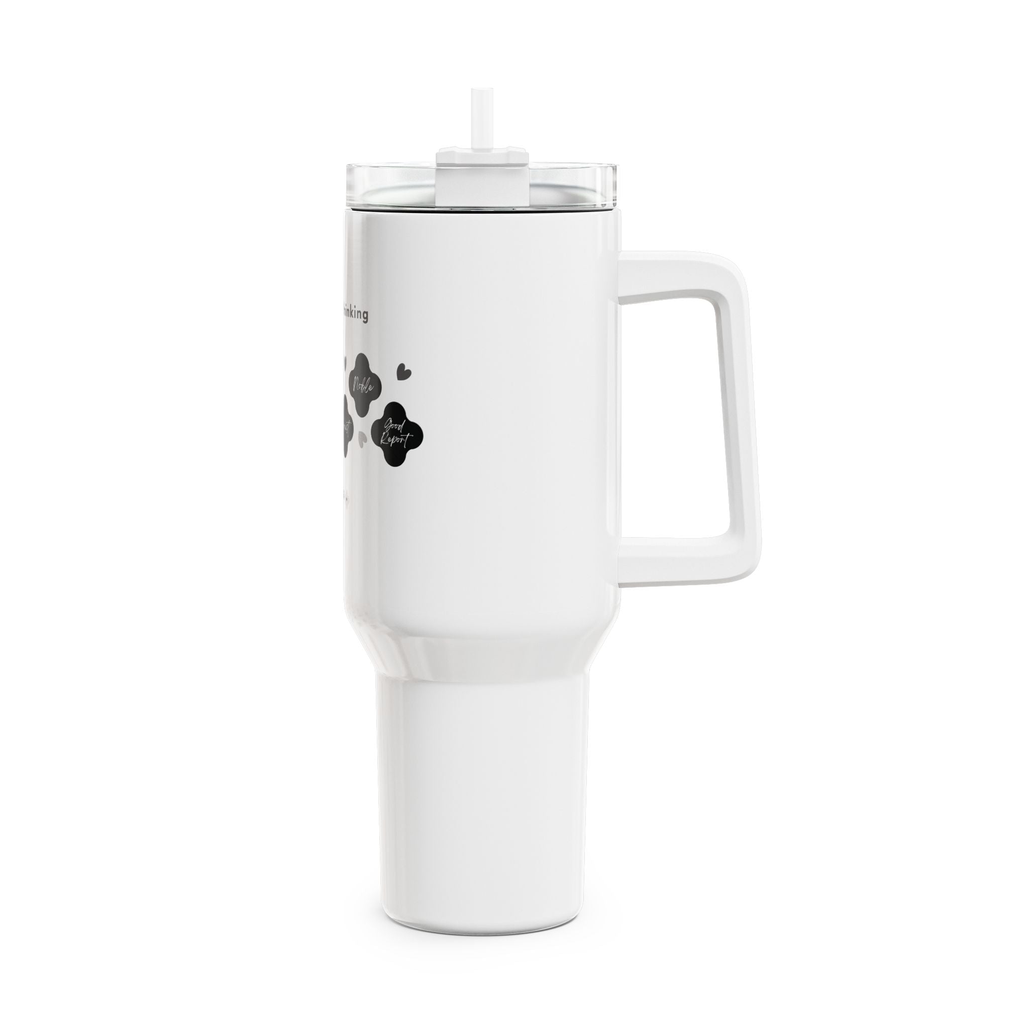 Philippians 4:8 | Tumbler, 40oz. | Pearl White