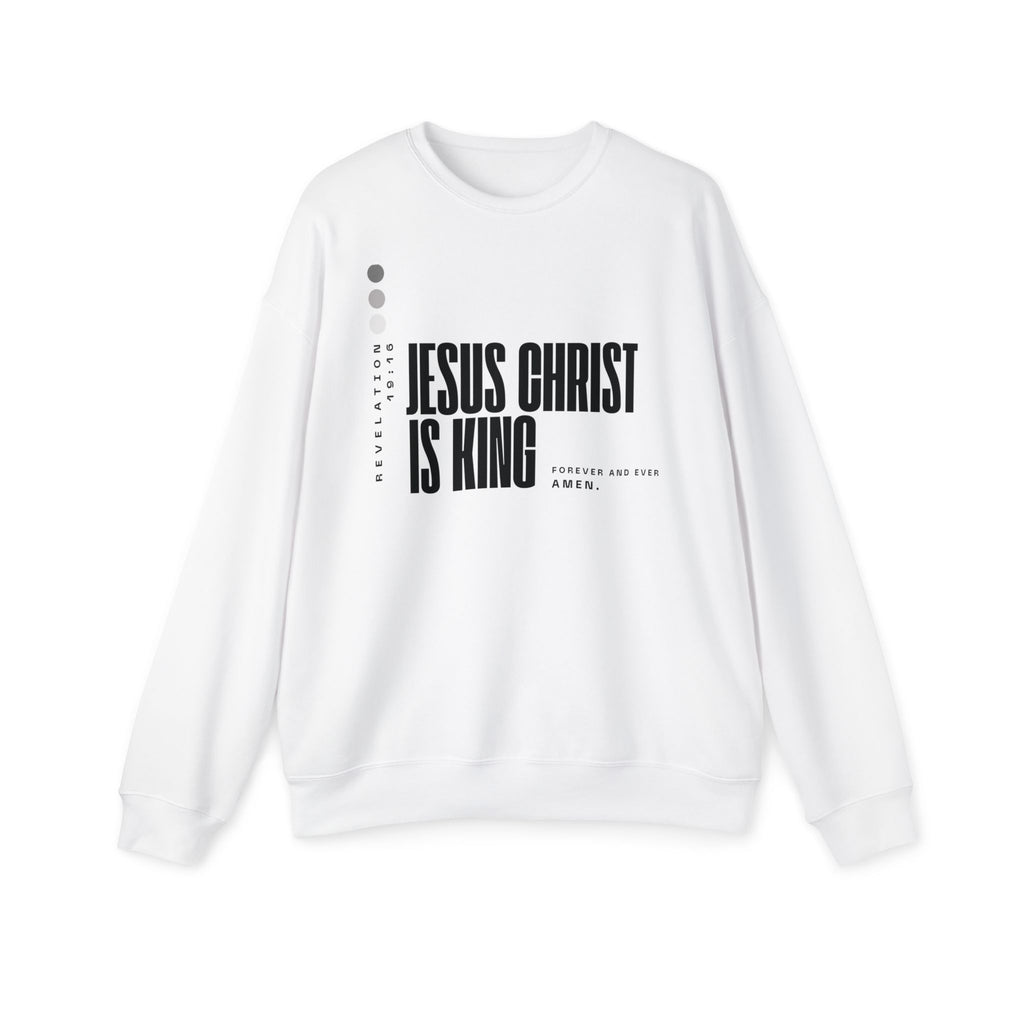 Jesus Is King | Mens Sweatshirt | White