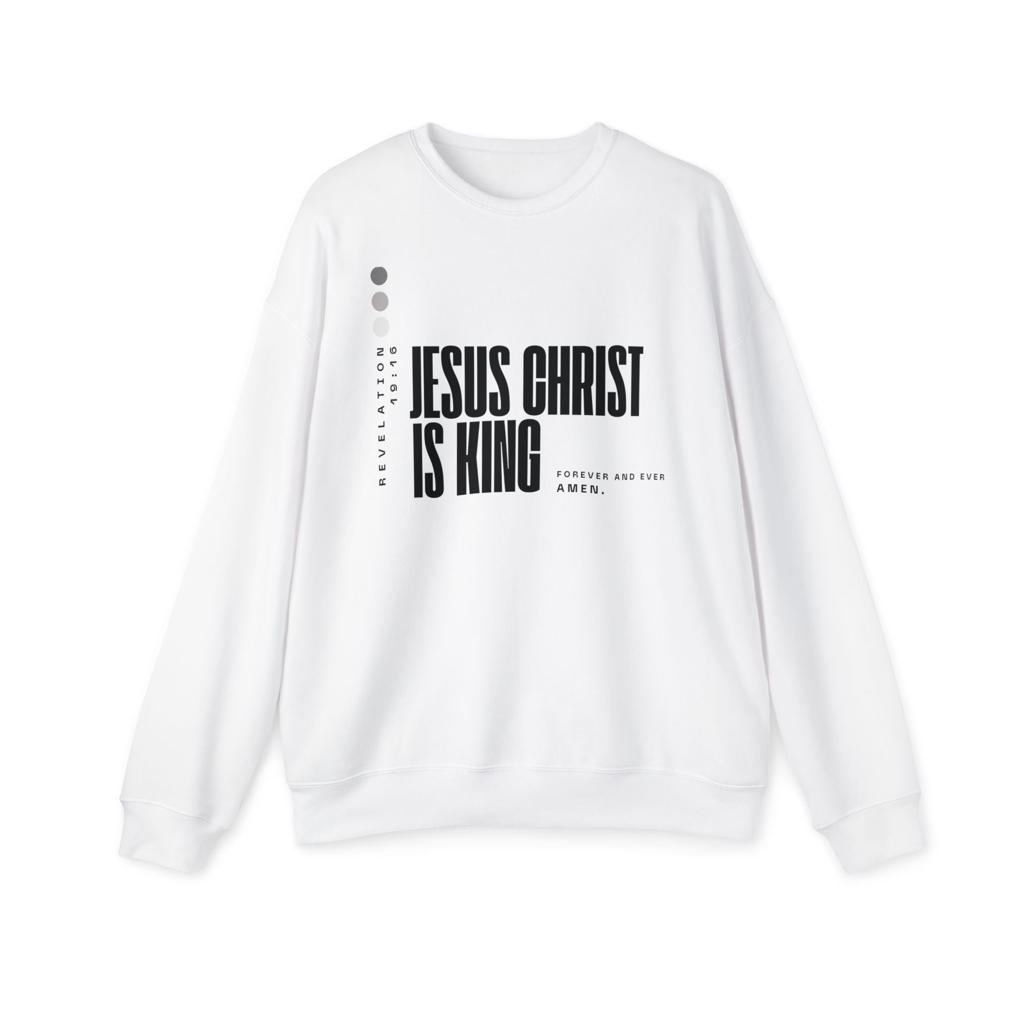 Jesus Is King | Mens Sweatshirt | White