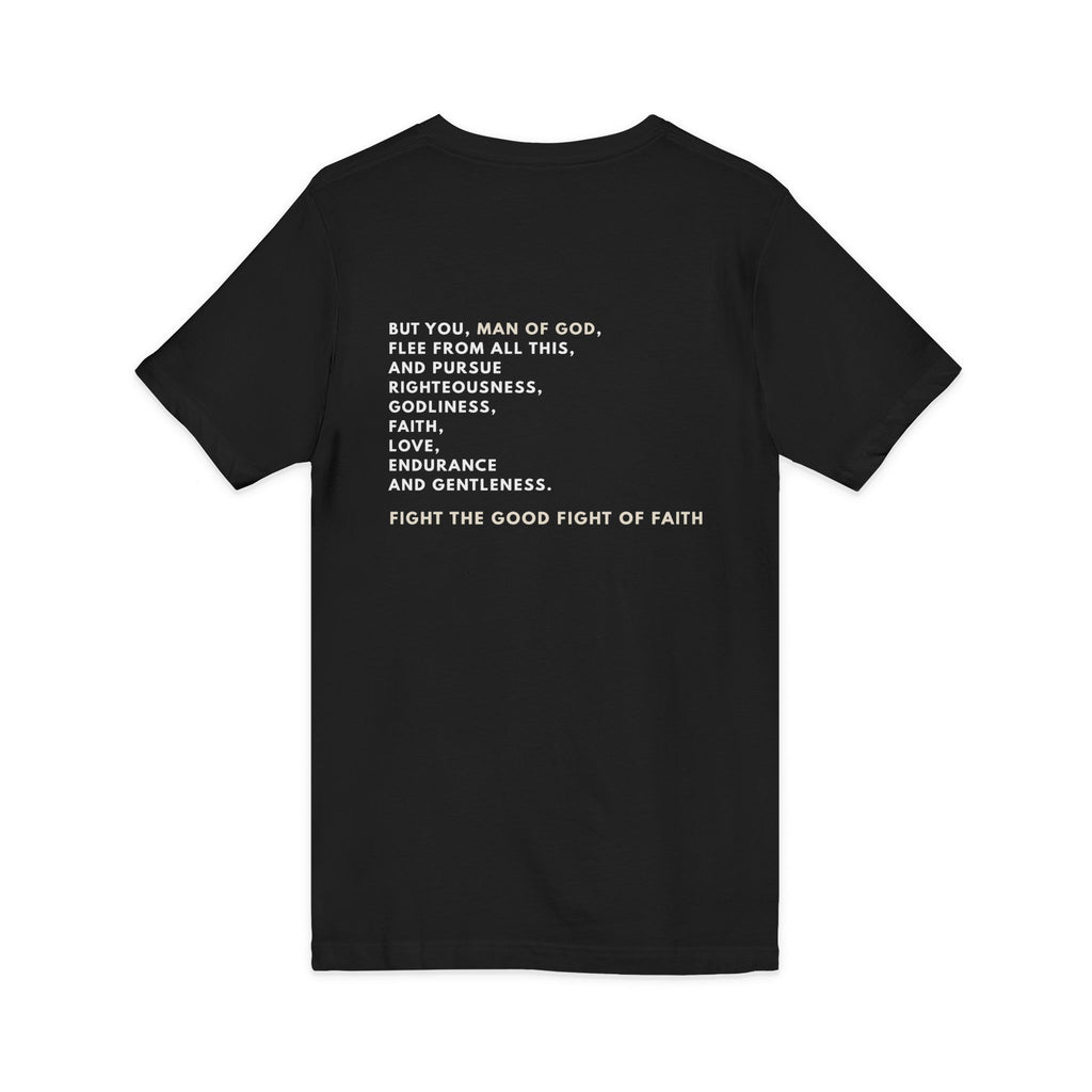 Keep the Faith | Men's V-Neck Tee | Bold Black